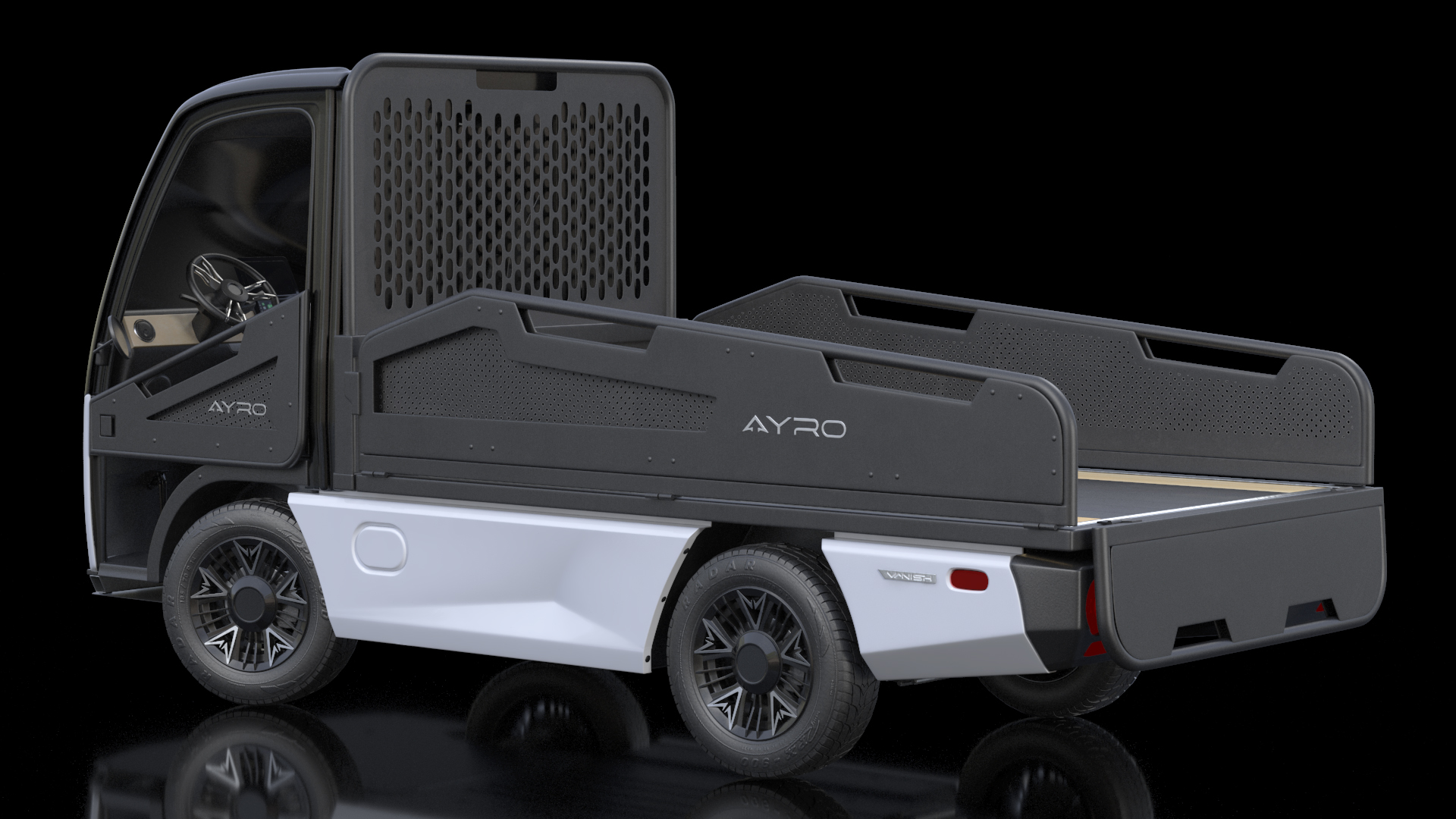 AYRO Vanish Electric Mini Truck Pickup Bed Rigged 3D model