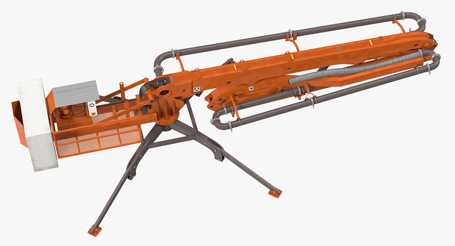 3D Concrete Boom Pump Machine