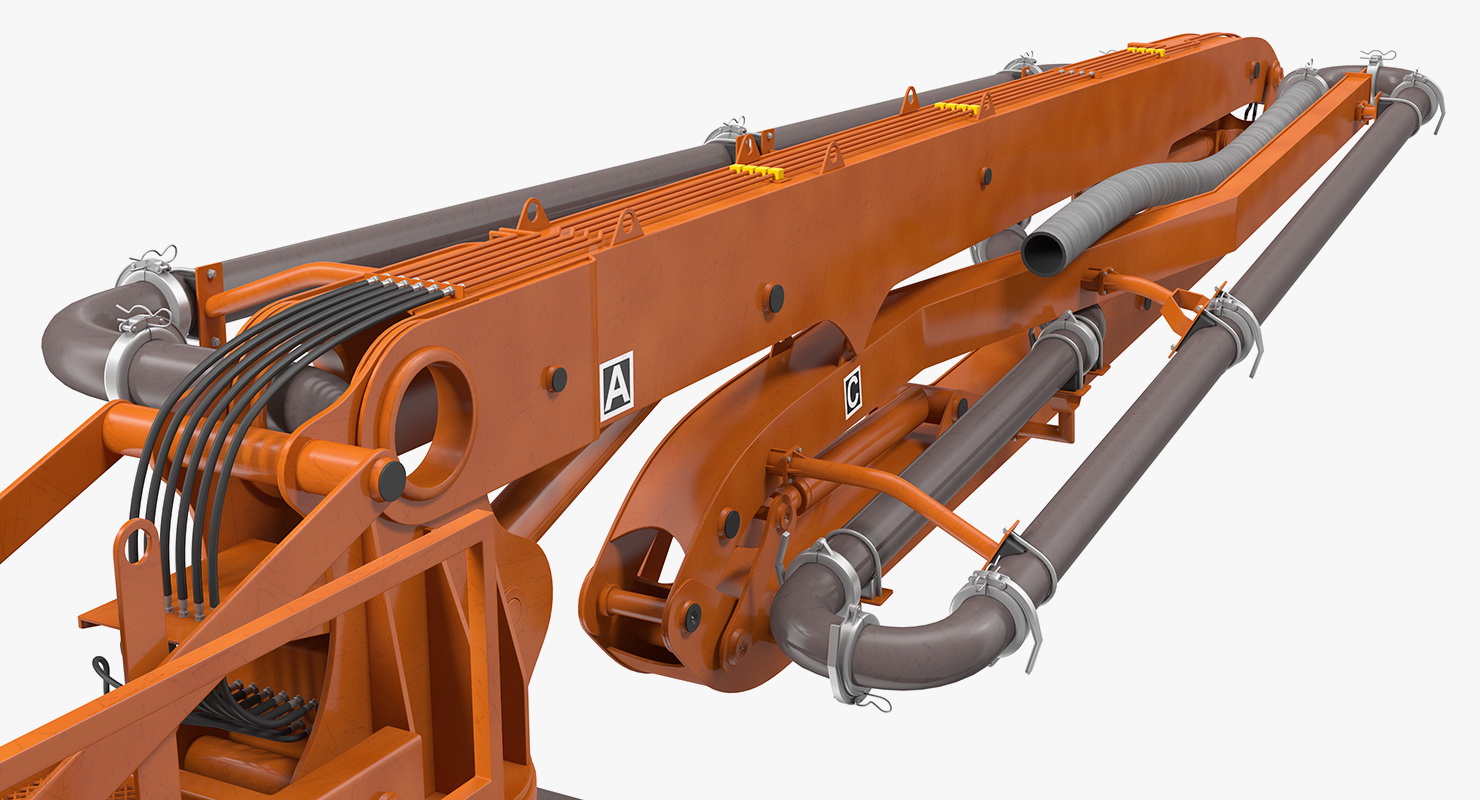 3D Concrete Boom Pump Machine