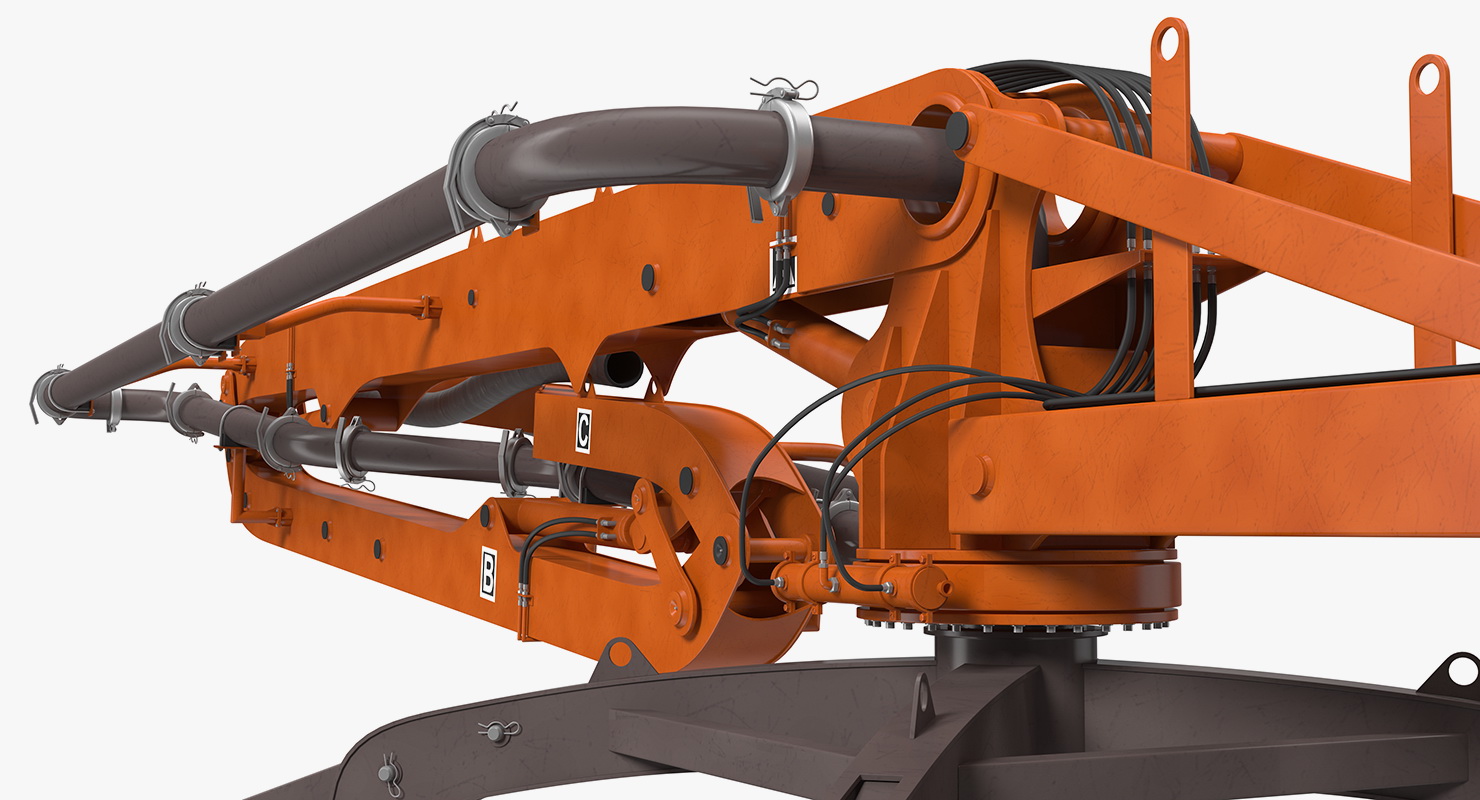 3D Concrete Boom Pump Machine