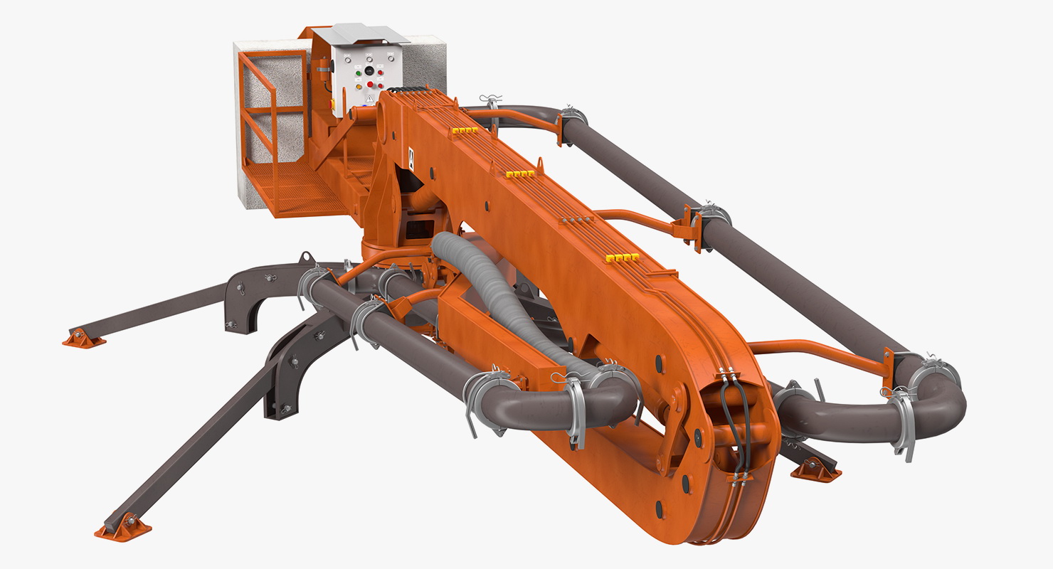 3D Concrete Boom Pump Machine