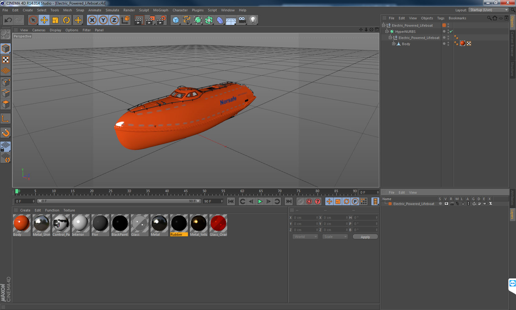 3D model Electric Powered Lifeboat