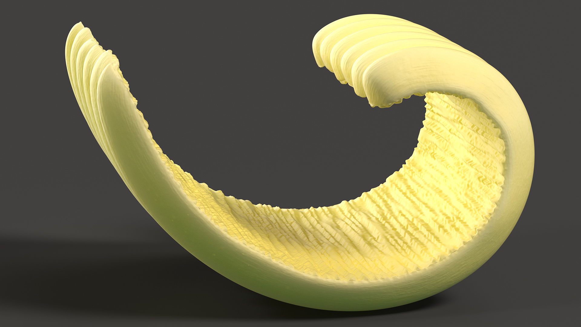 3D model Slice of Butter with Curl
