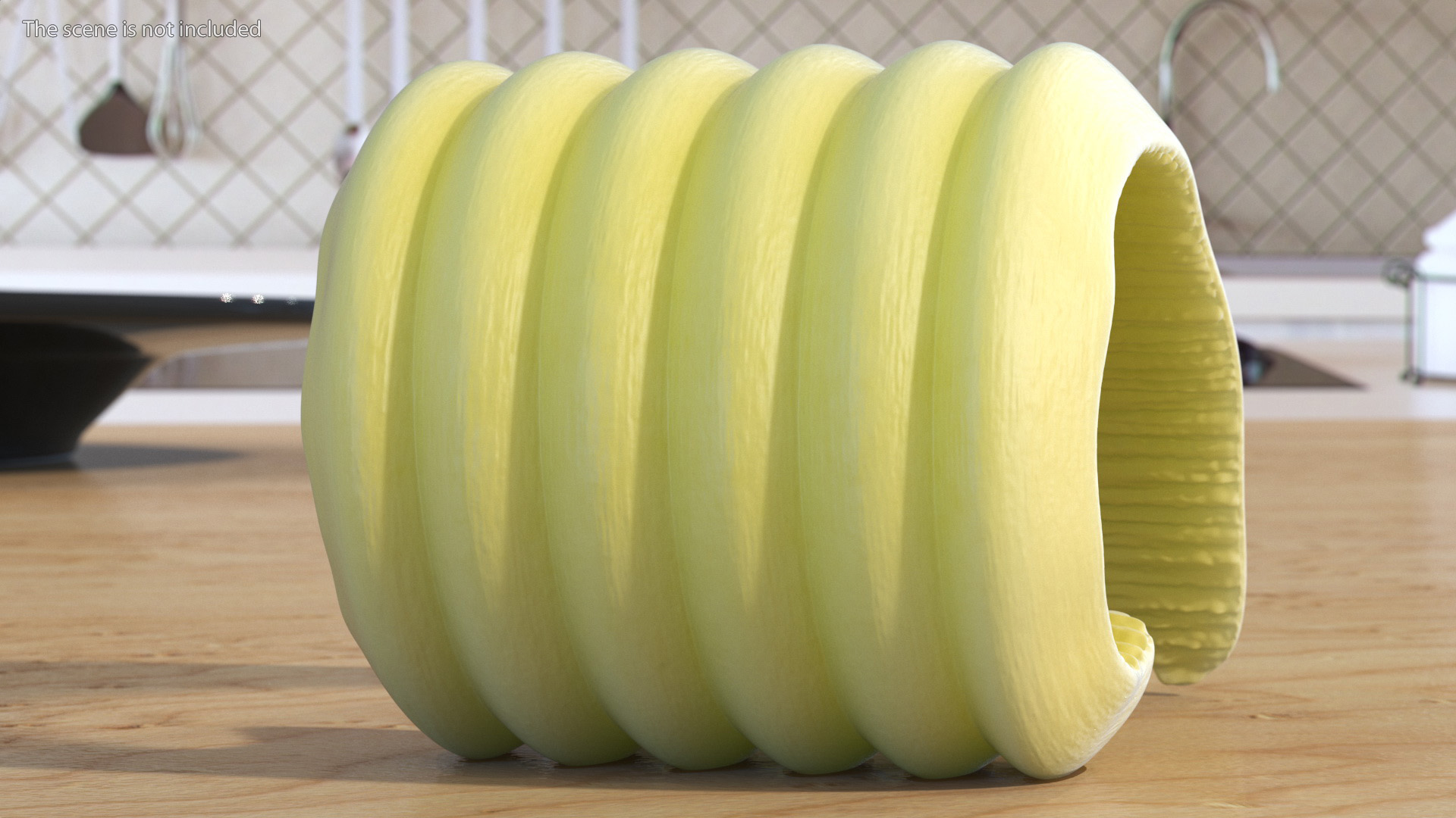 3D model Slice of Butter with Curl