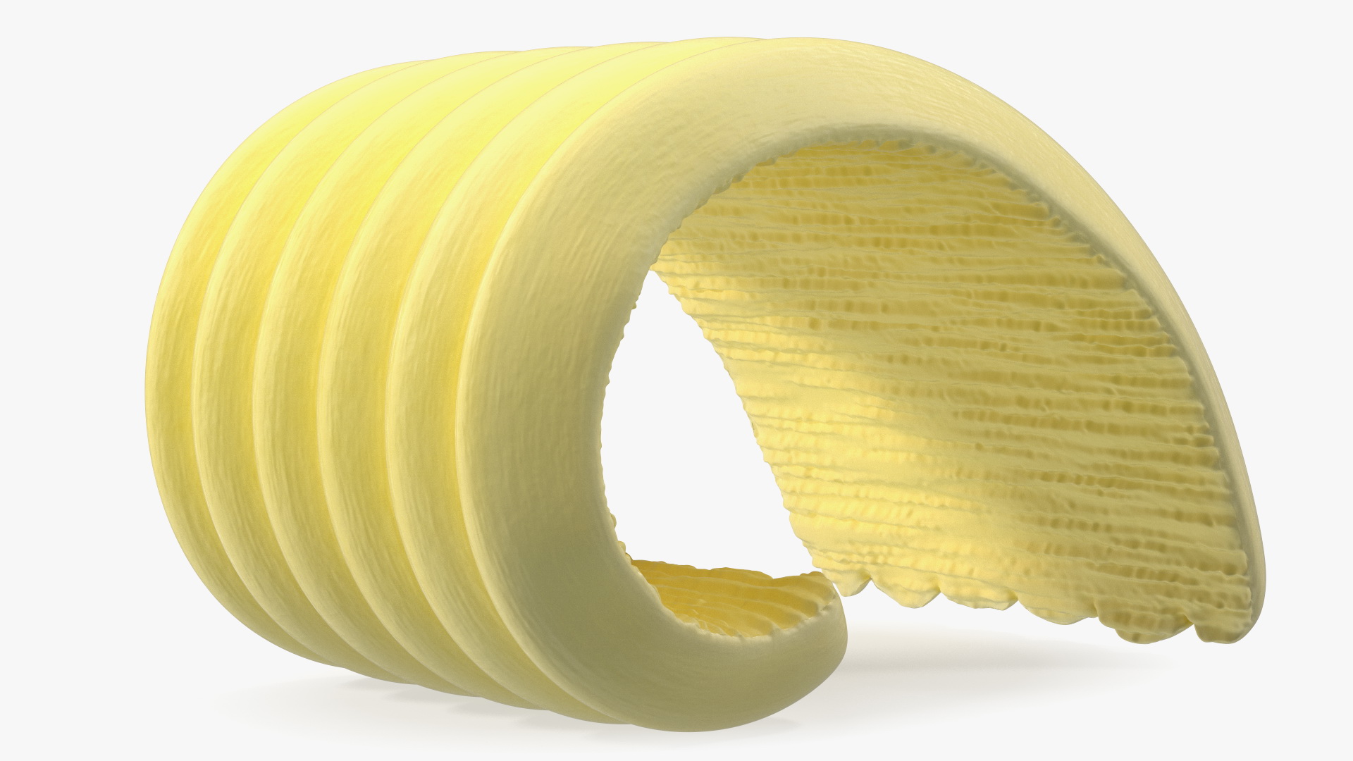 3D model Slice of Butter with Curl