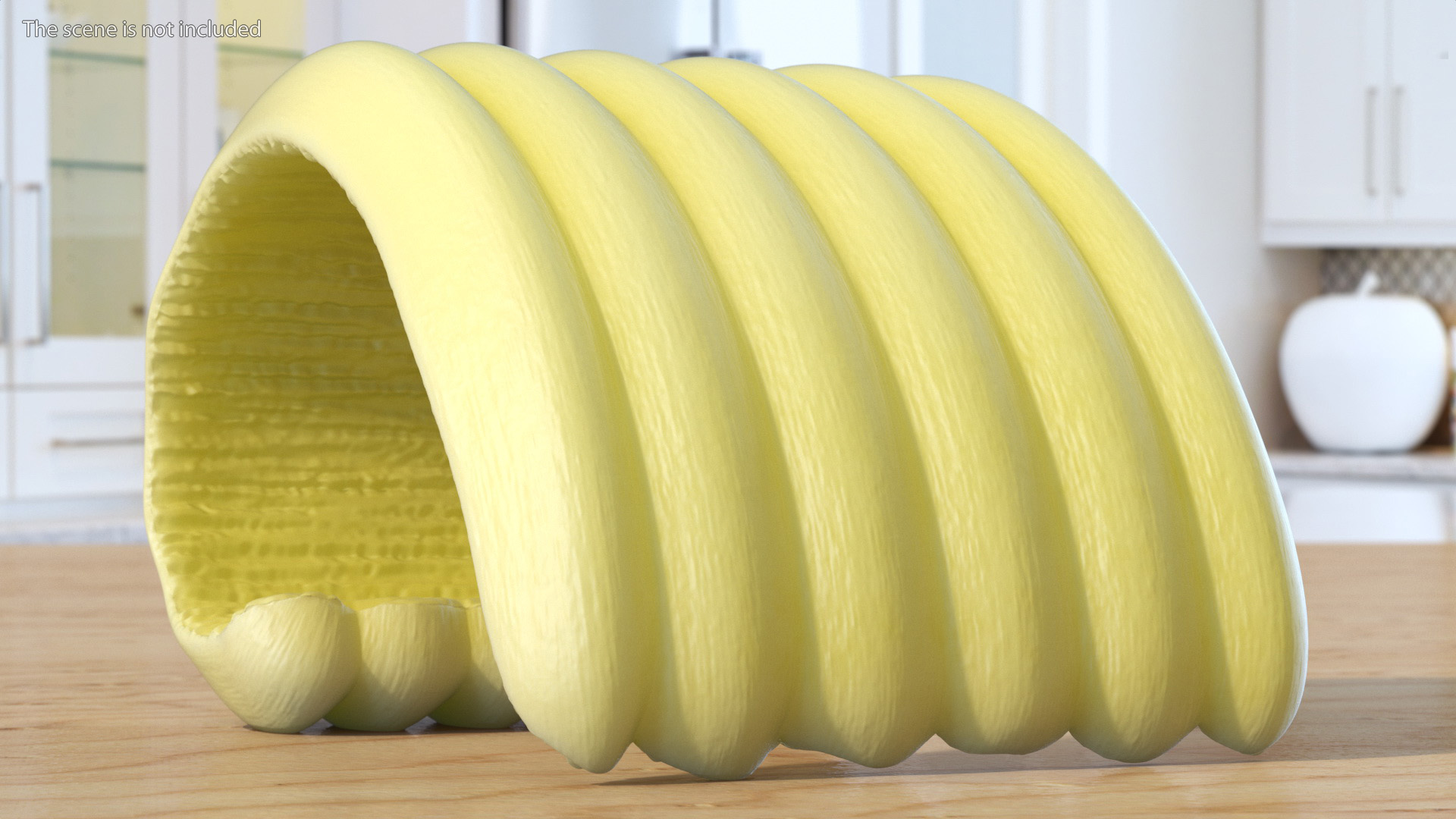 3D model Slice of Butter with Curl