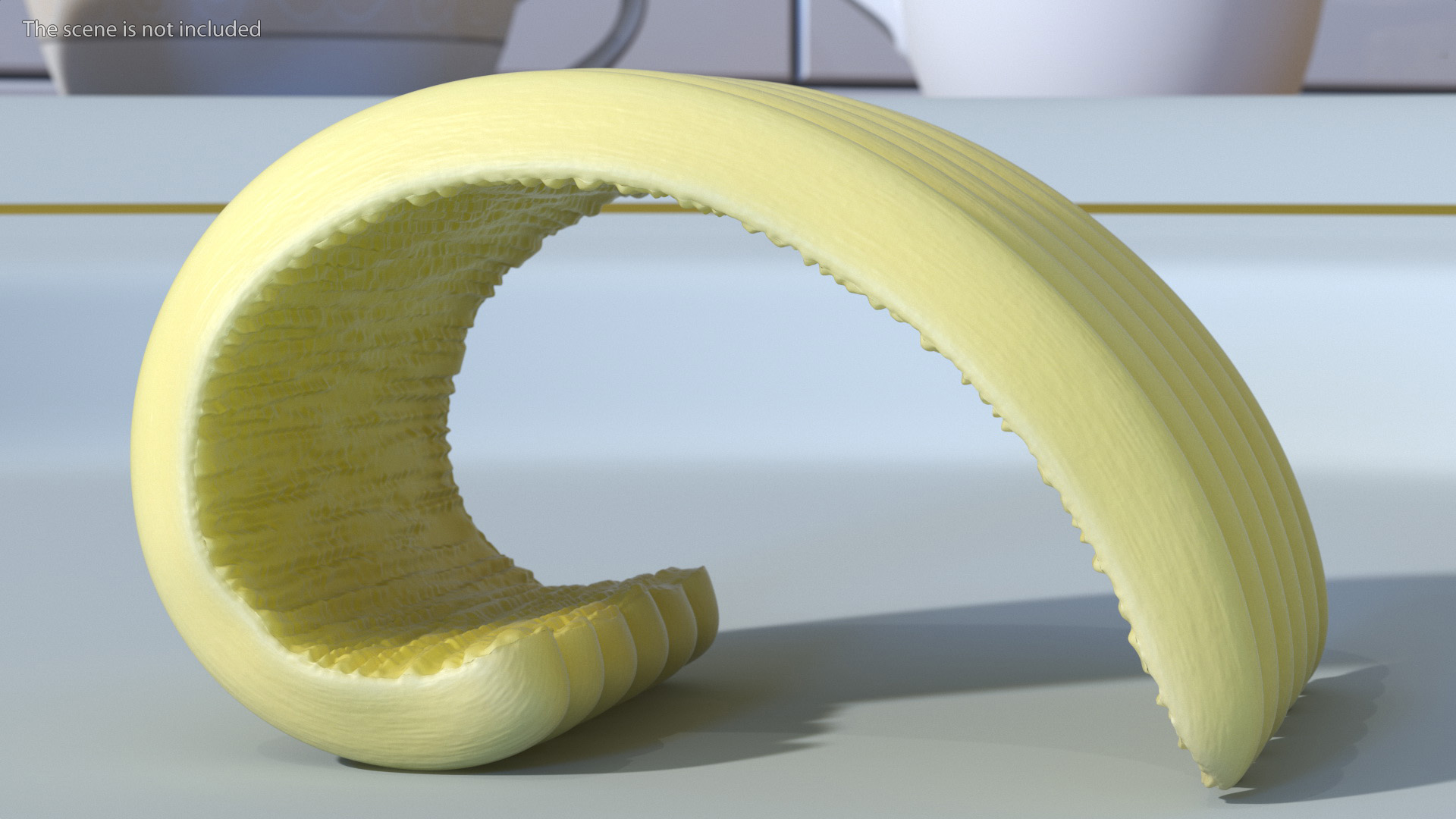 3D model Slice of Butter with Curl