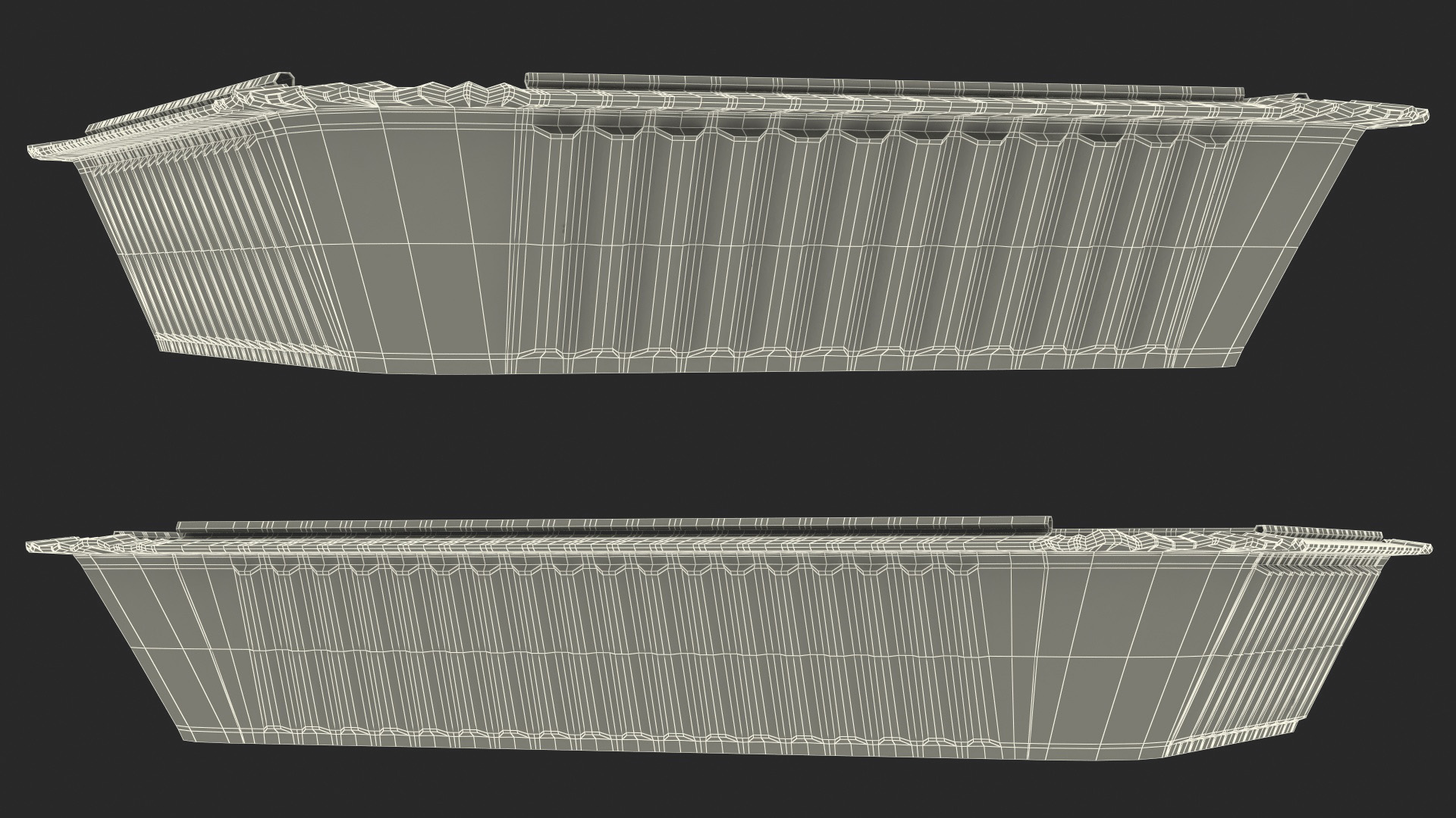 Disposable Aluminum Foil Food Container 3D model