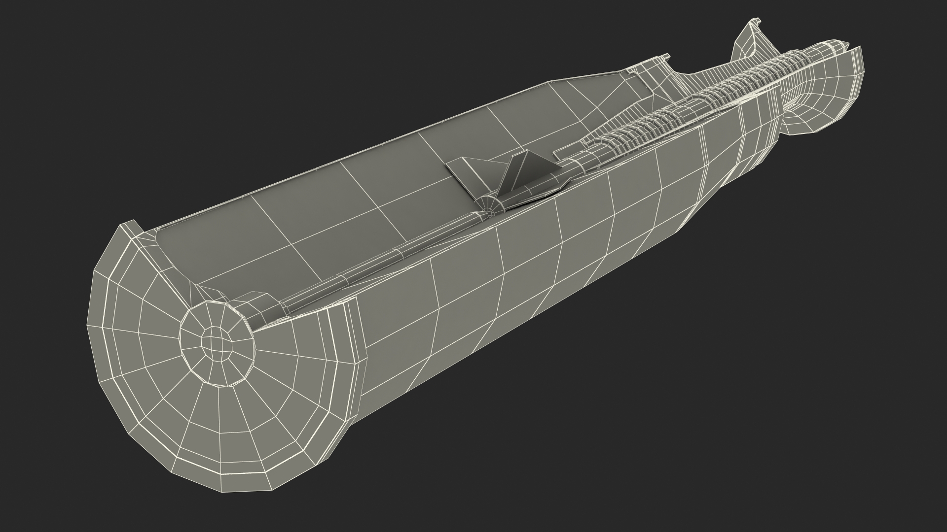 3D Kinetic Action Projectile in Section