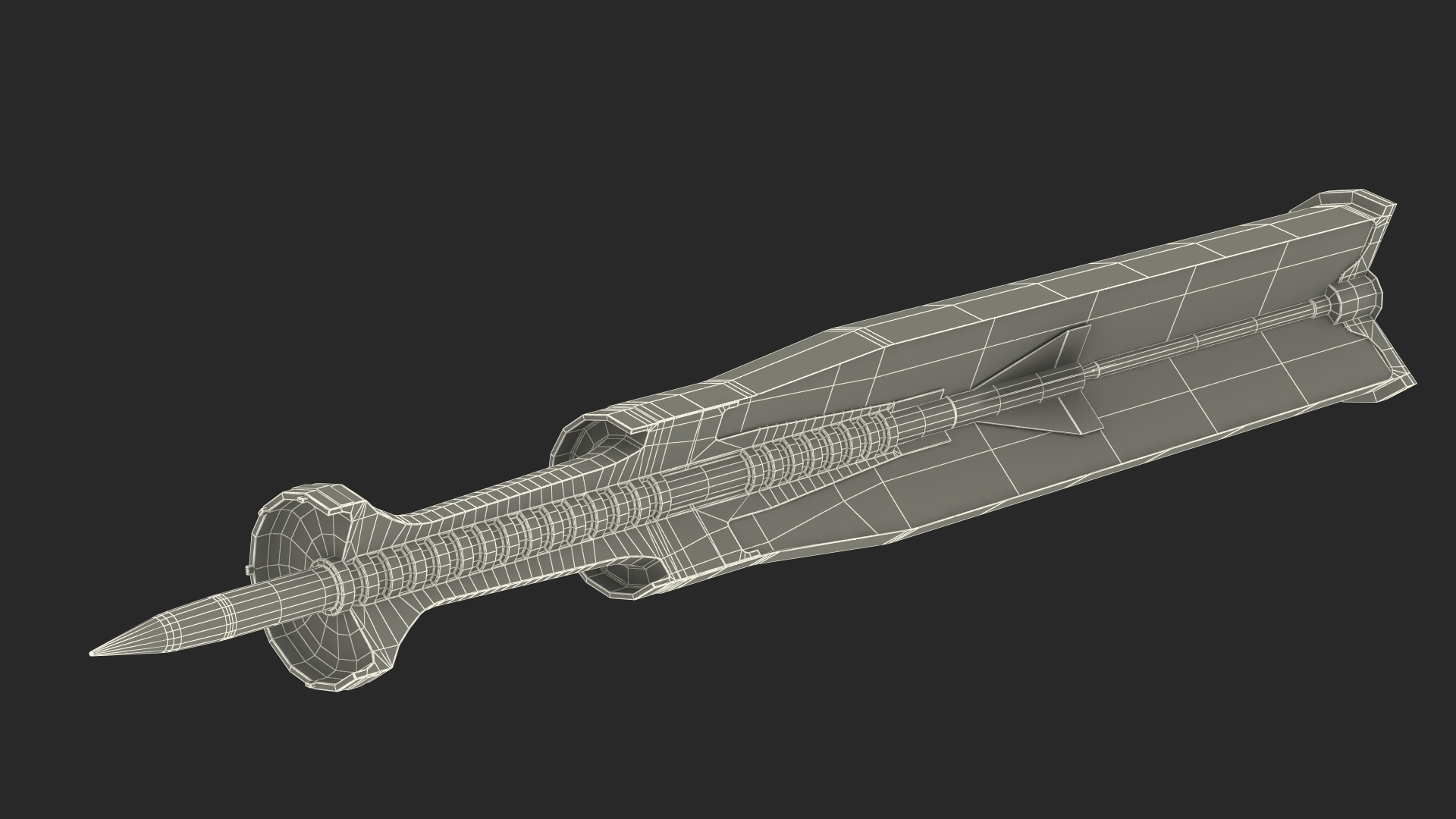 3D Kinetic Action Projectile in Section