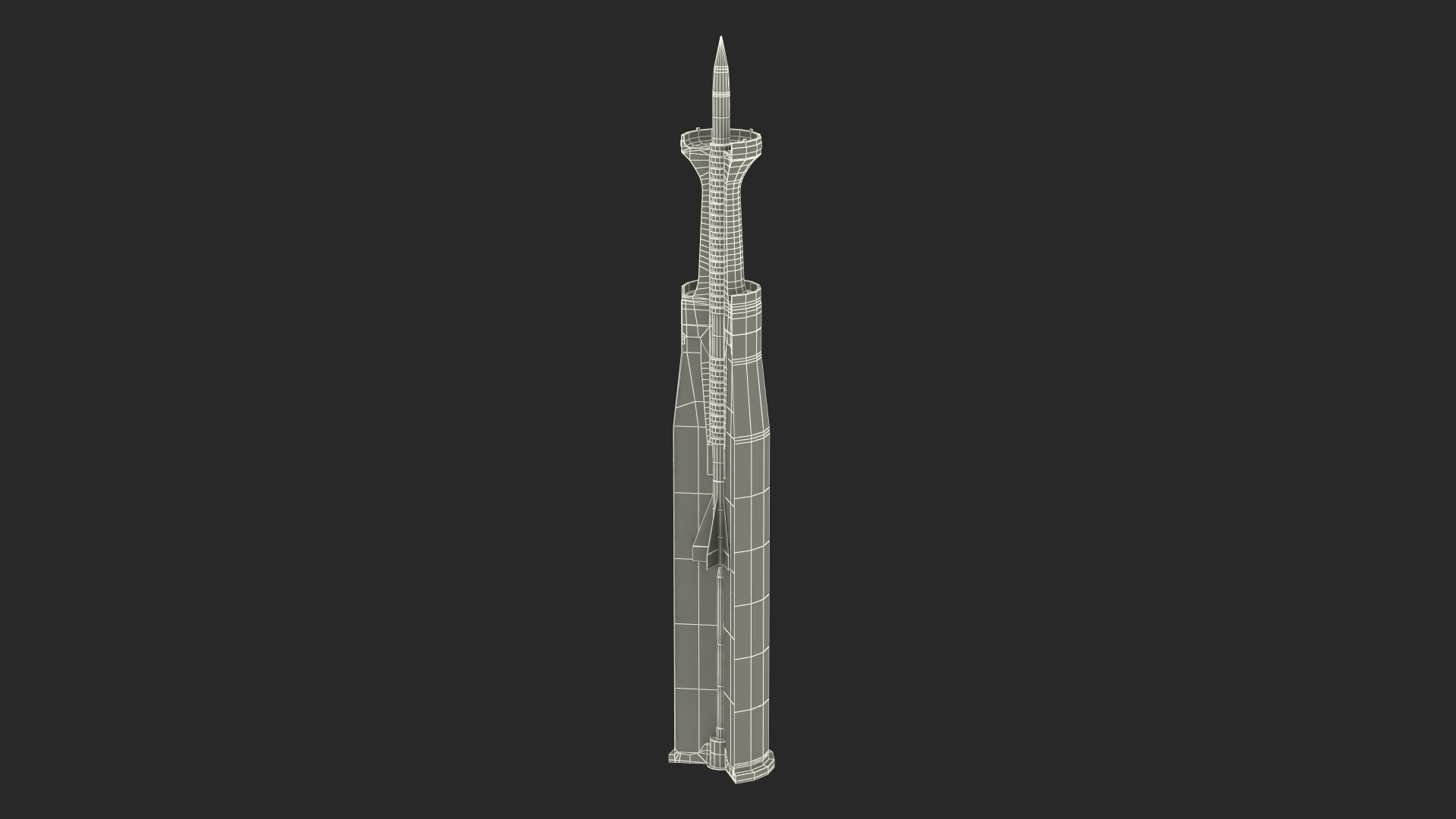 3D Kinetic Action Projectile in Section