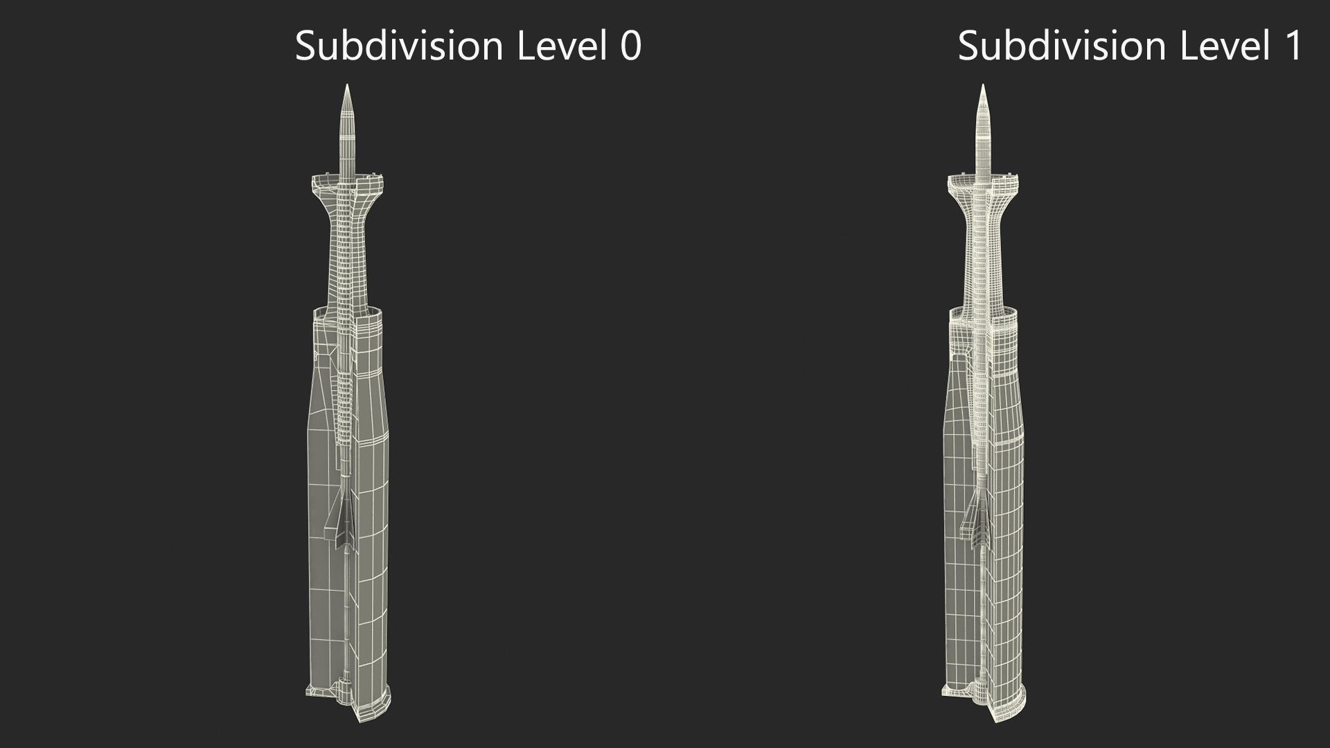 3D Kinetic Action Projectile in Section