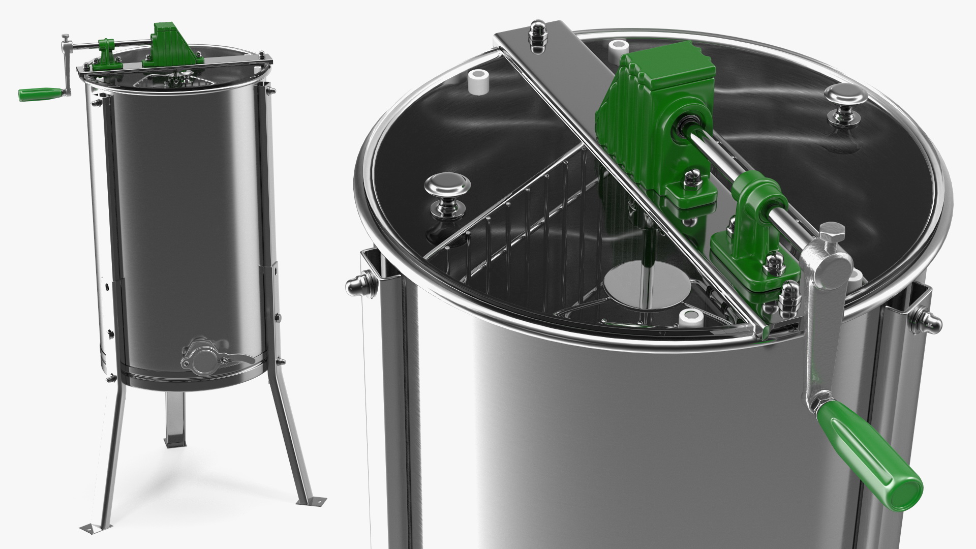 3D Stainless Steel Manual Honey Extractor model
