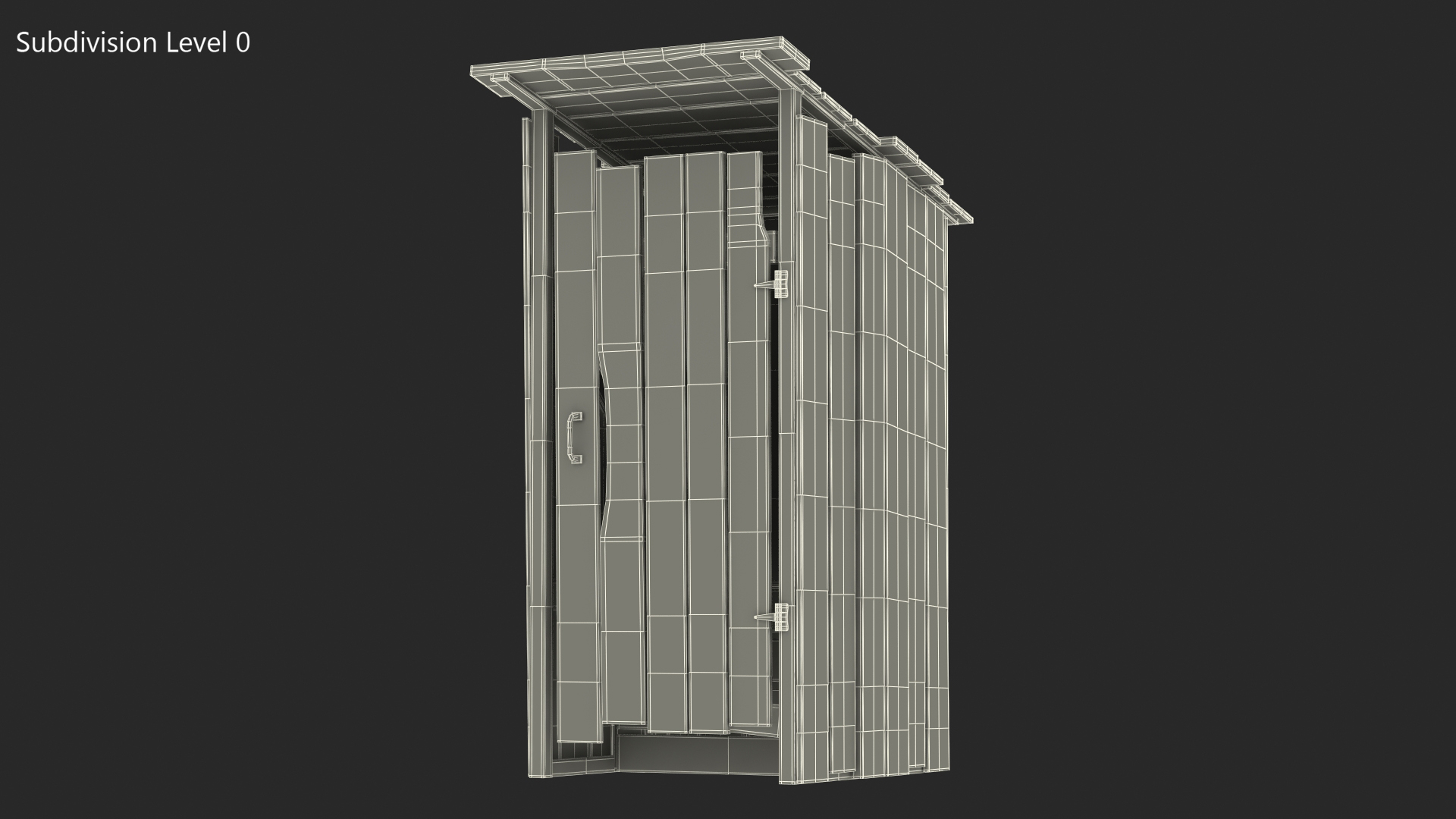 Old Wooden Outhouse 3D model
