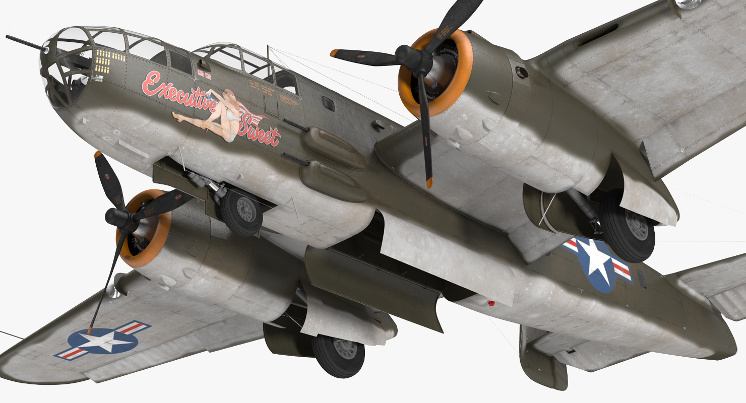 3D model B 25 Mitchell US Medium Bomber