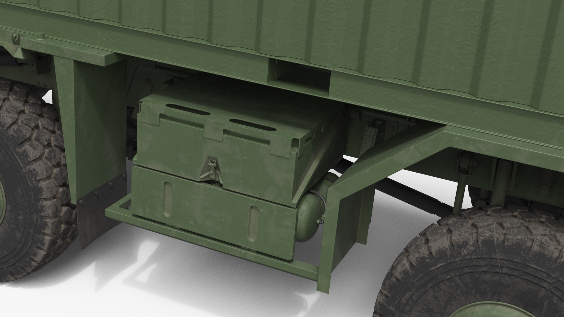 Military Transport Truck with Container Missile Launcher, view 10