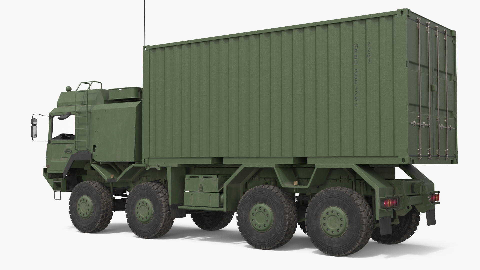Military Transport Truck with Container Missile Launcher, view 6