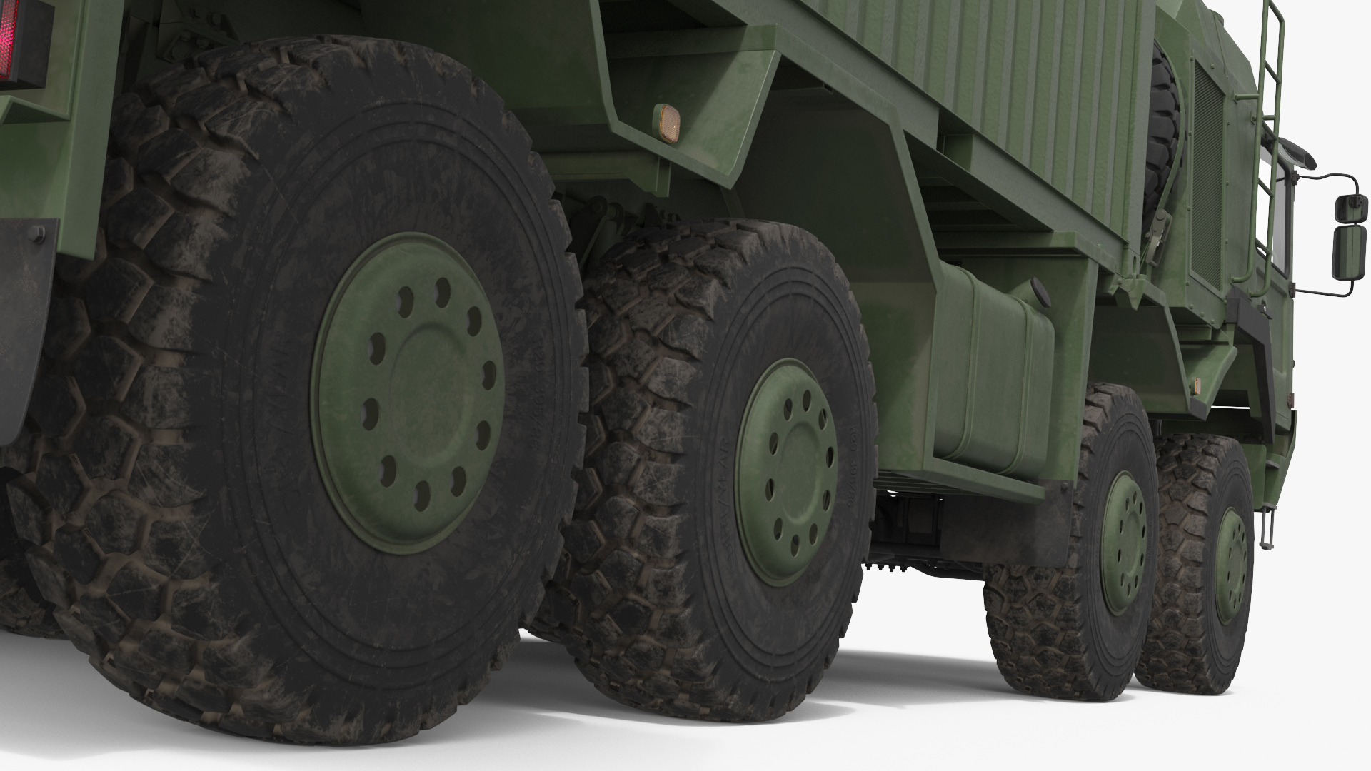Military Transport Truck with Container Missile Launcher, view 11