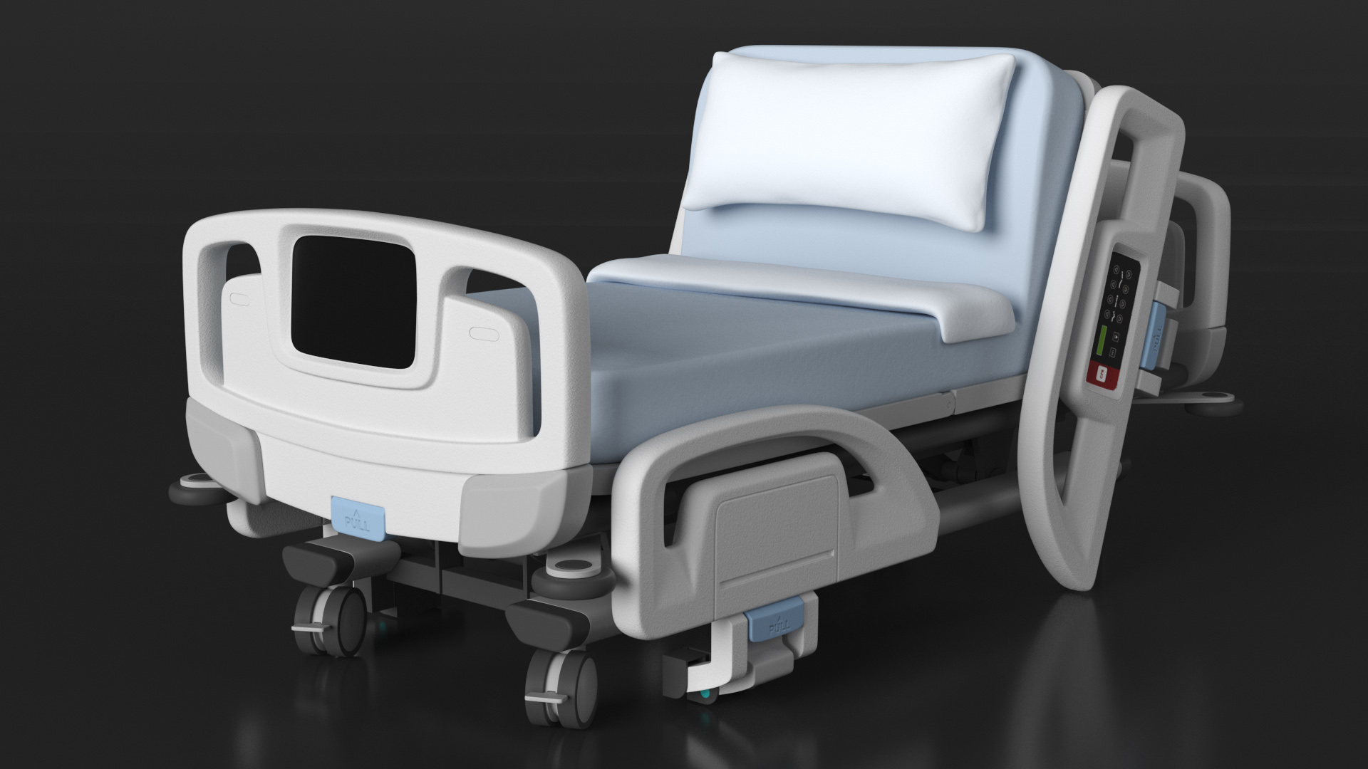3D model Smart Hospital Bed Sitting Position Off State