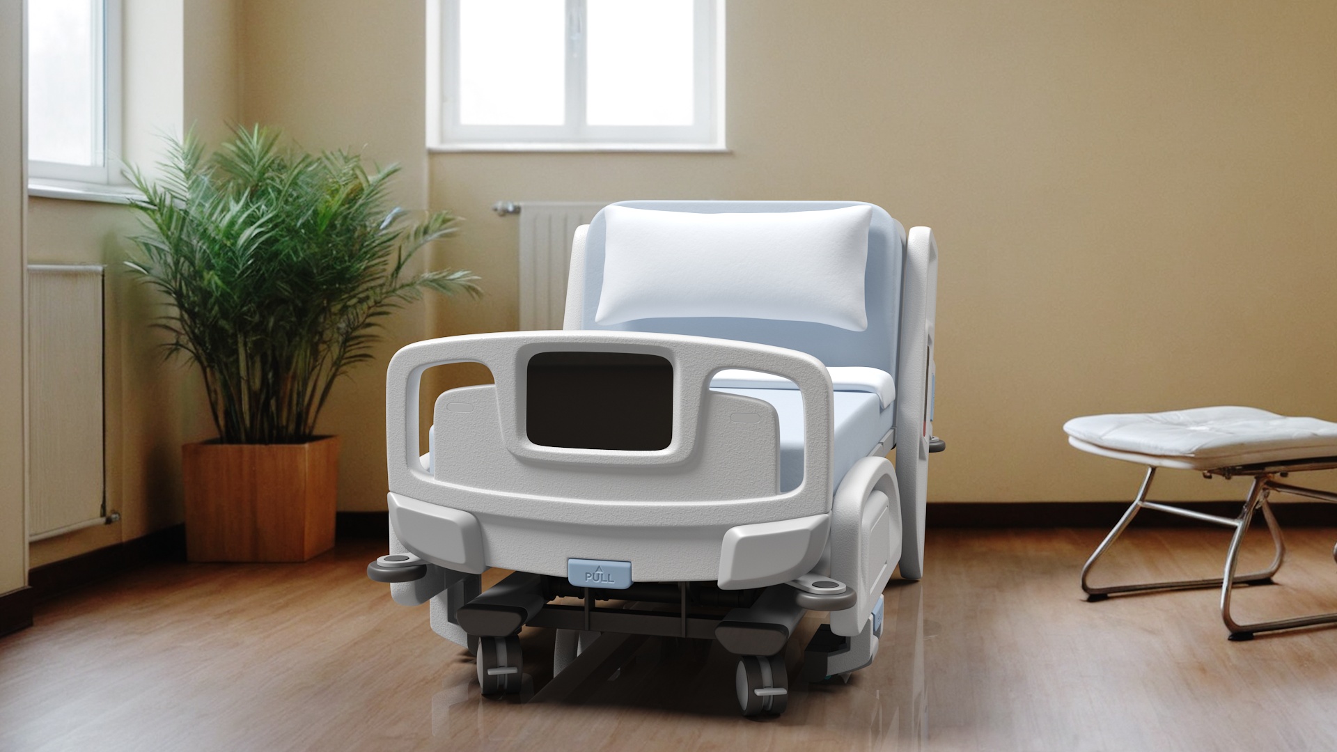 3D model Smart Hospital Bed Sitting Position Off State
