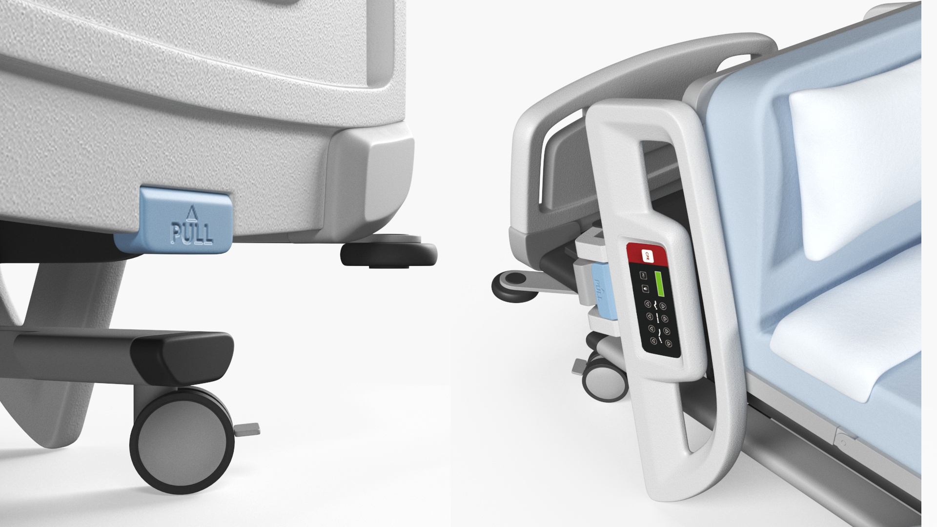 3D model Smart Hospital Bed Sitting Position Off State