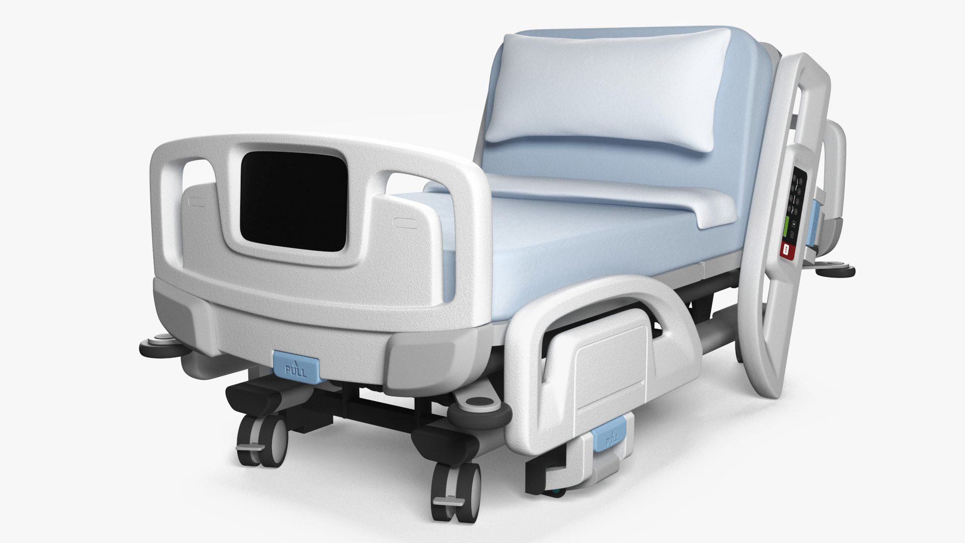 3D model Smart Hospital Bed Sitting Position Off State