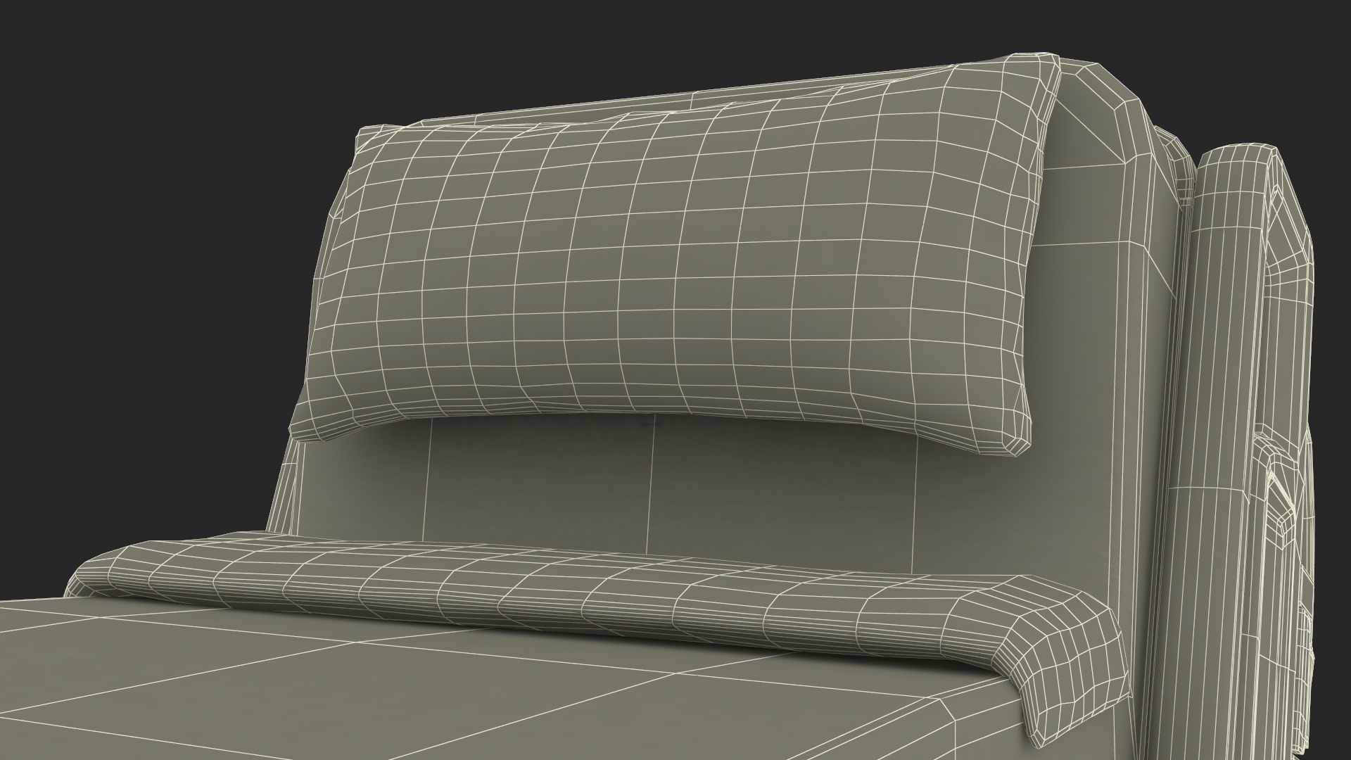 3D model Smart Hospital Bed Sitting Position Off State