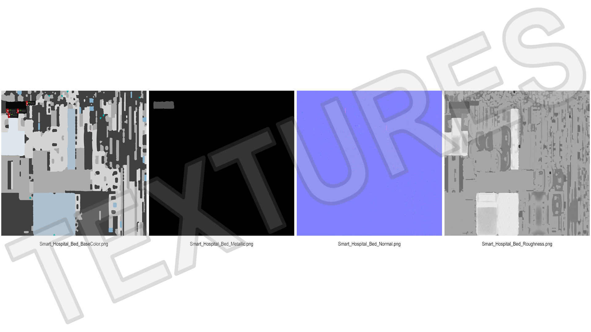 3D model Smart Hospital Bed Sitting Position Off State