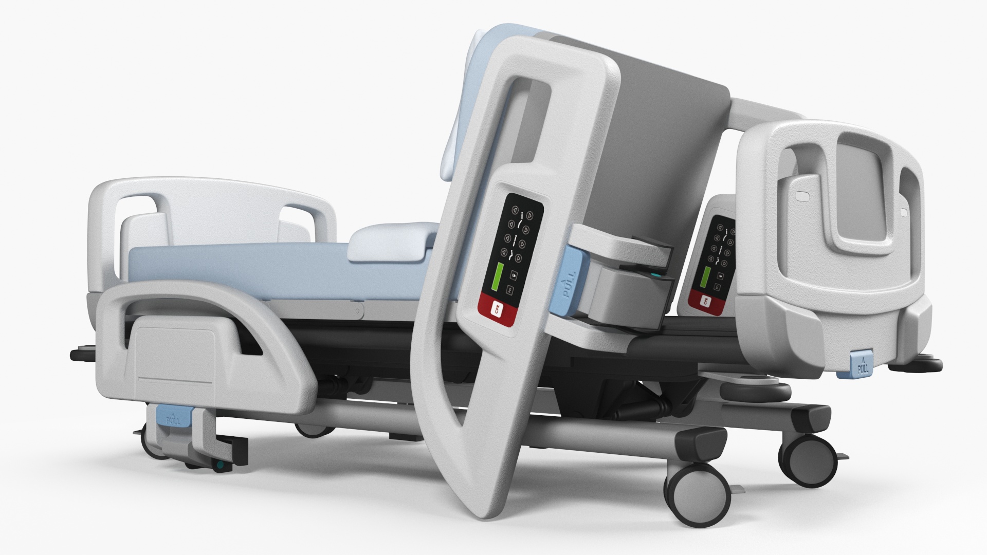 3D model Smart Hospital Bed Sitting Position Off State