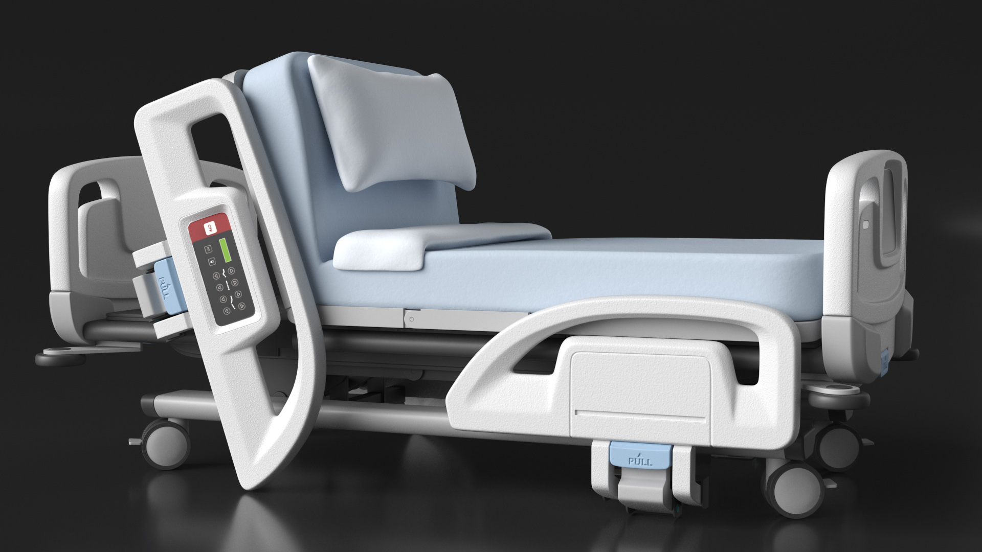 3D model Smart Hospital Bed Sitting Position Off State