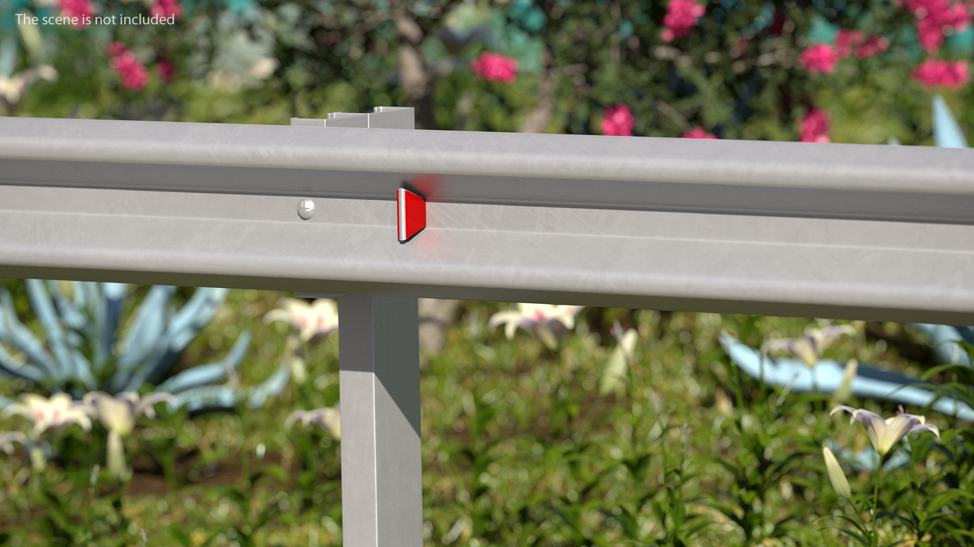 3D Metal Highway Guardrail model