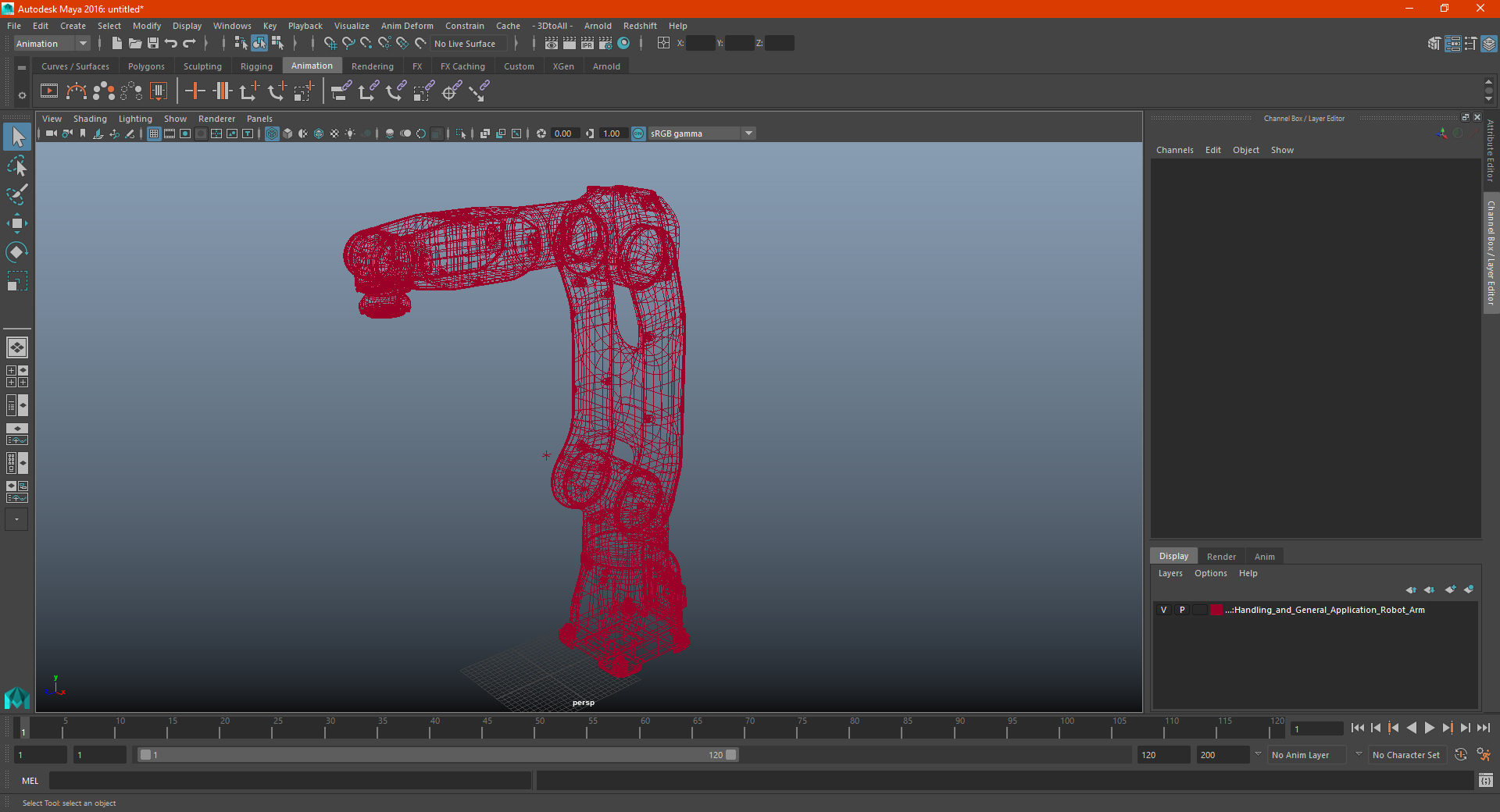 Handling and General Application Robot Arm 3D