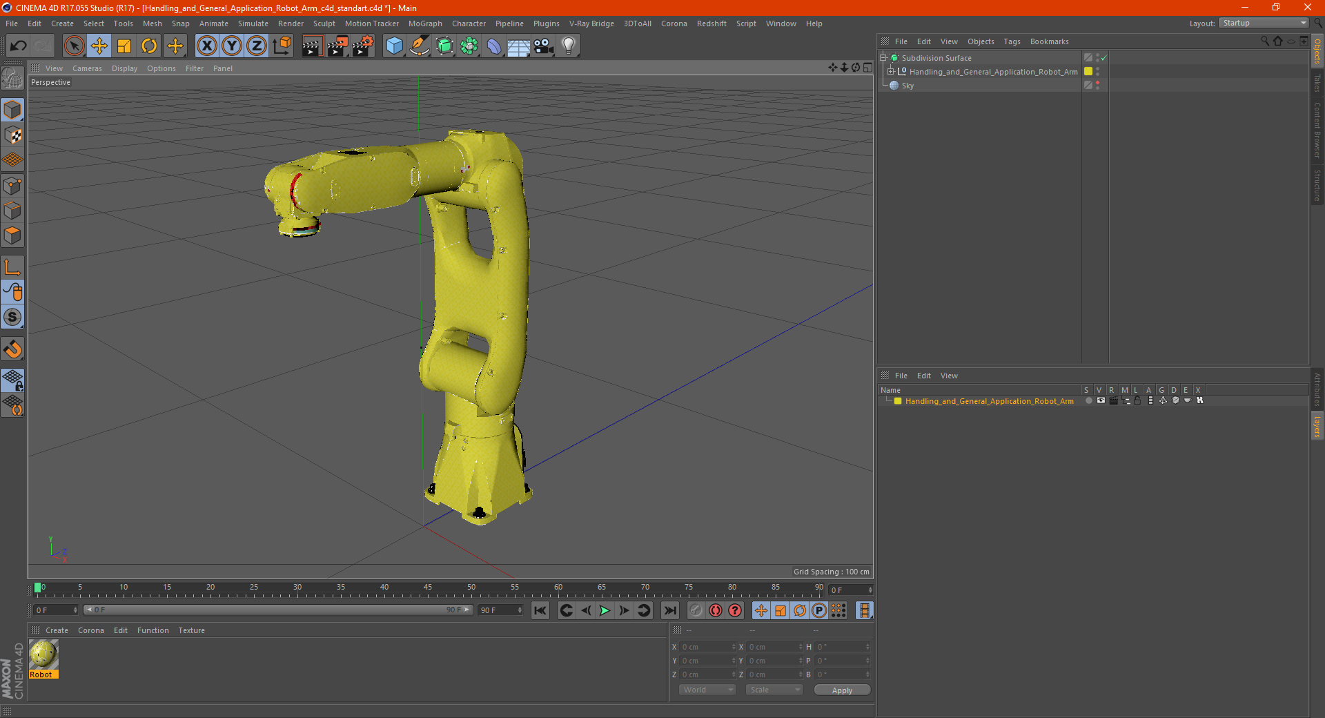 Handling and General Application Robot Arm 3D
