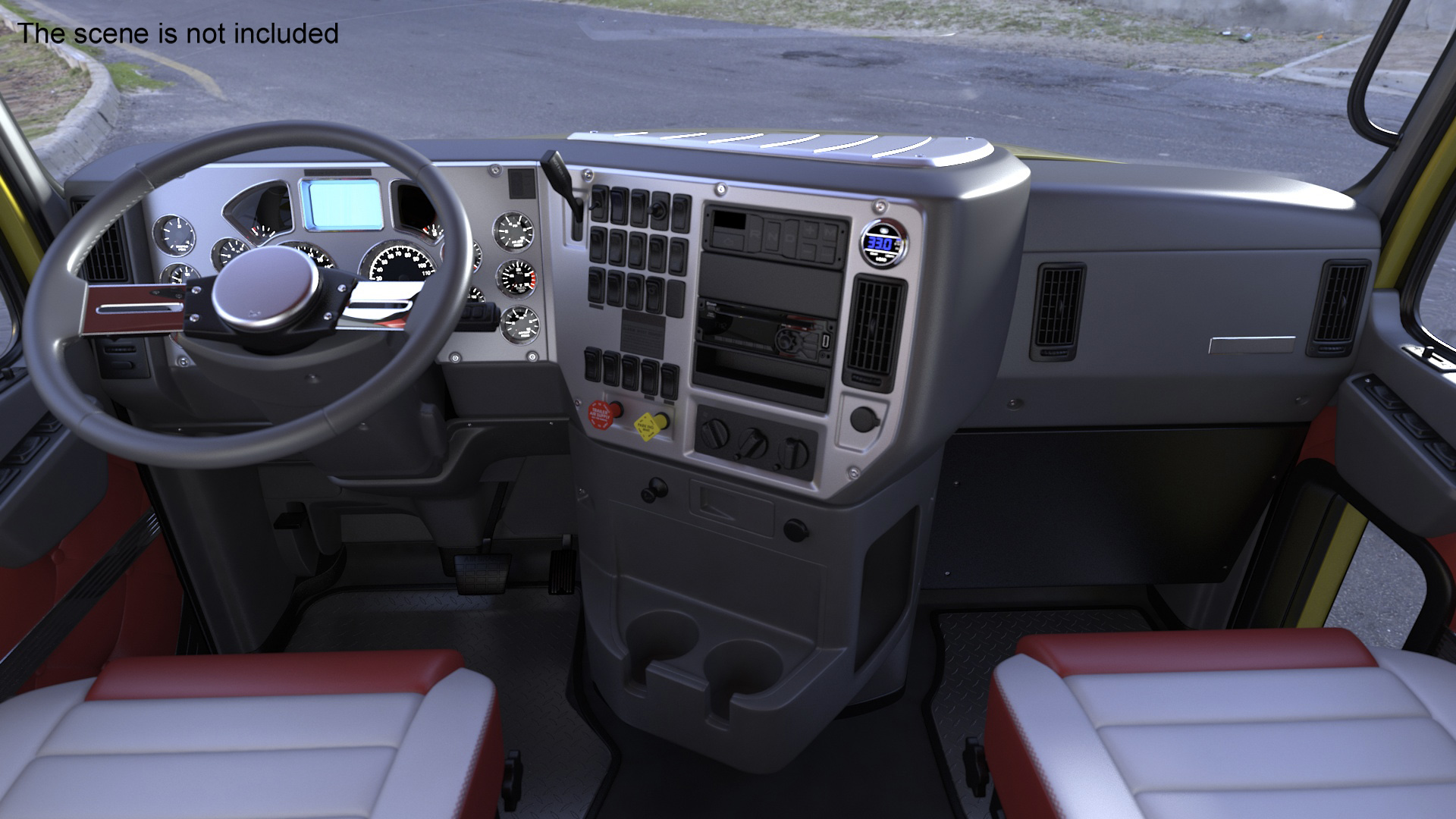 3D model Freight Truck Rigged