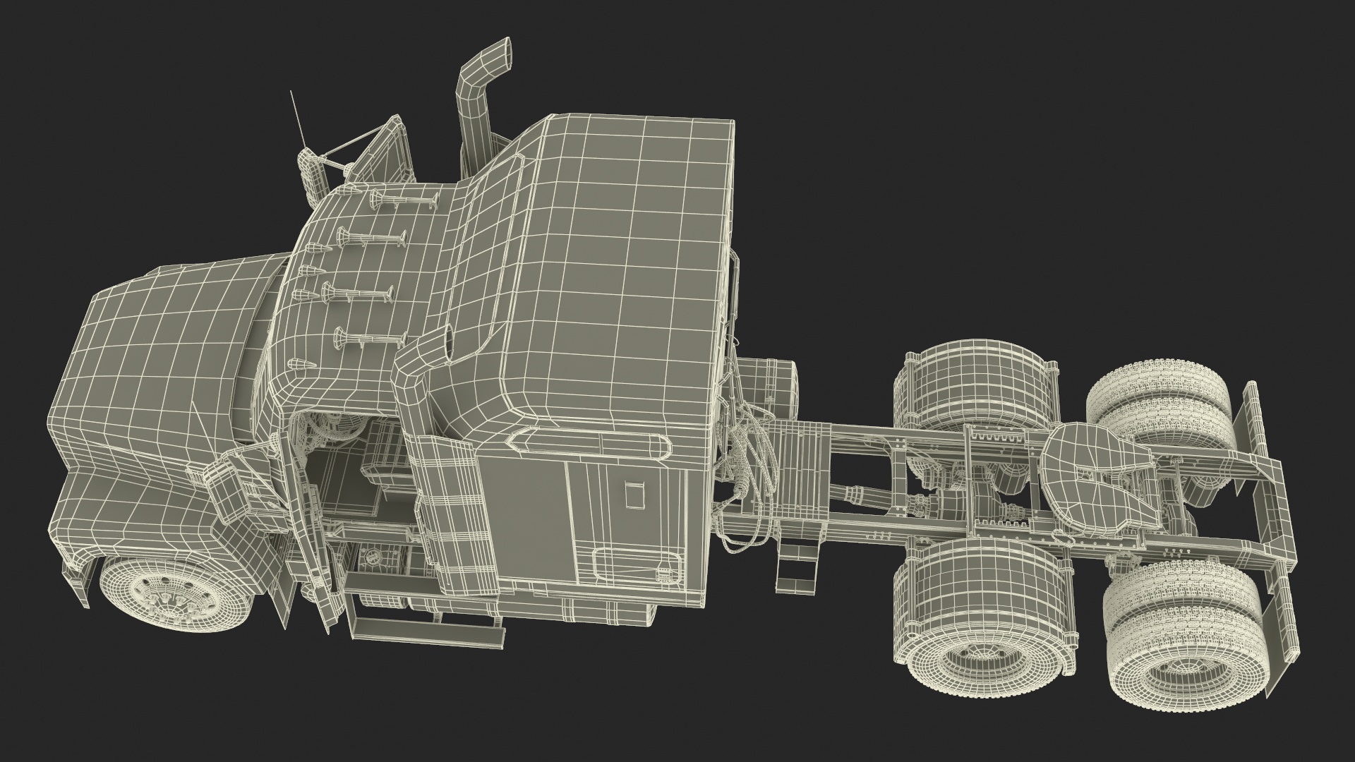 3D model Freight Truck Rigged