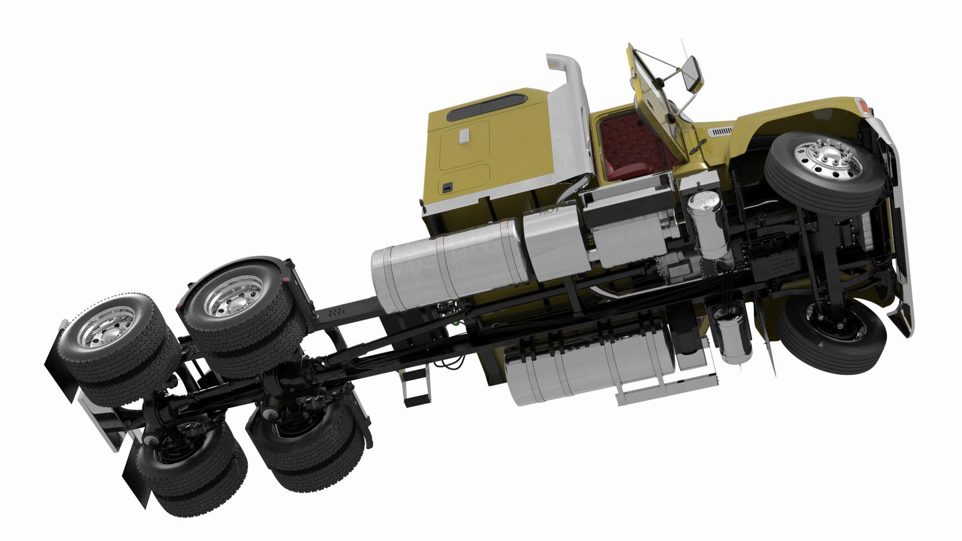 3D model Freight Truck Rigged