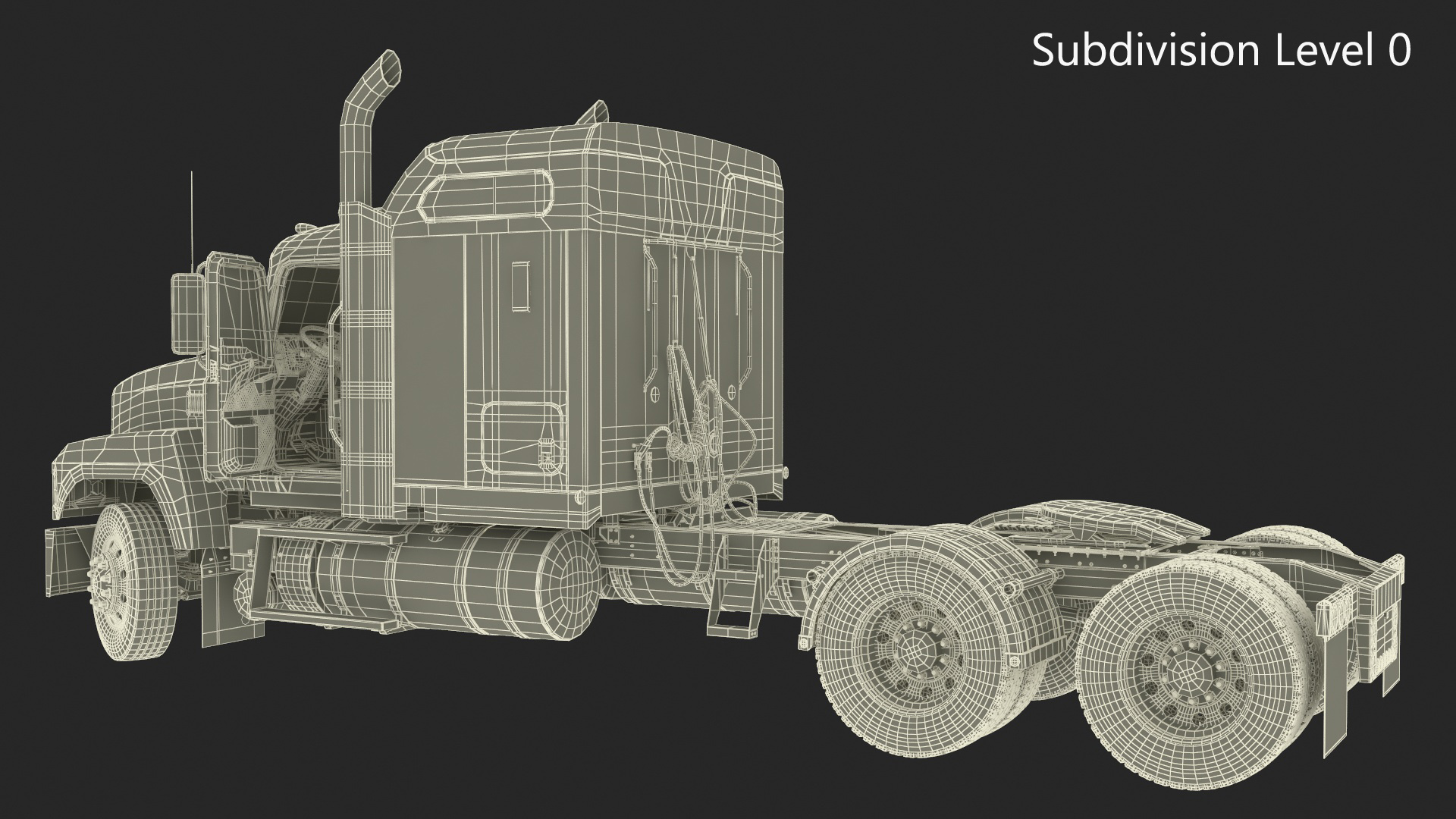 3D model Freight Truck Rigged