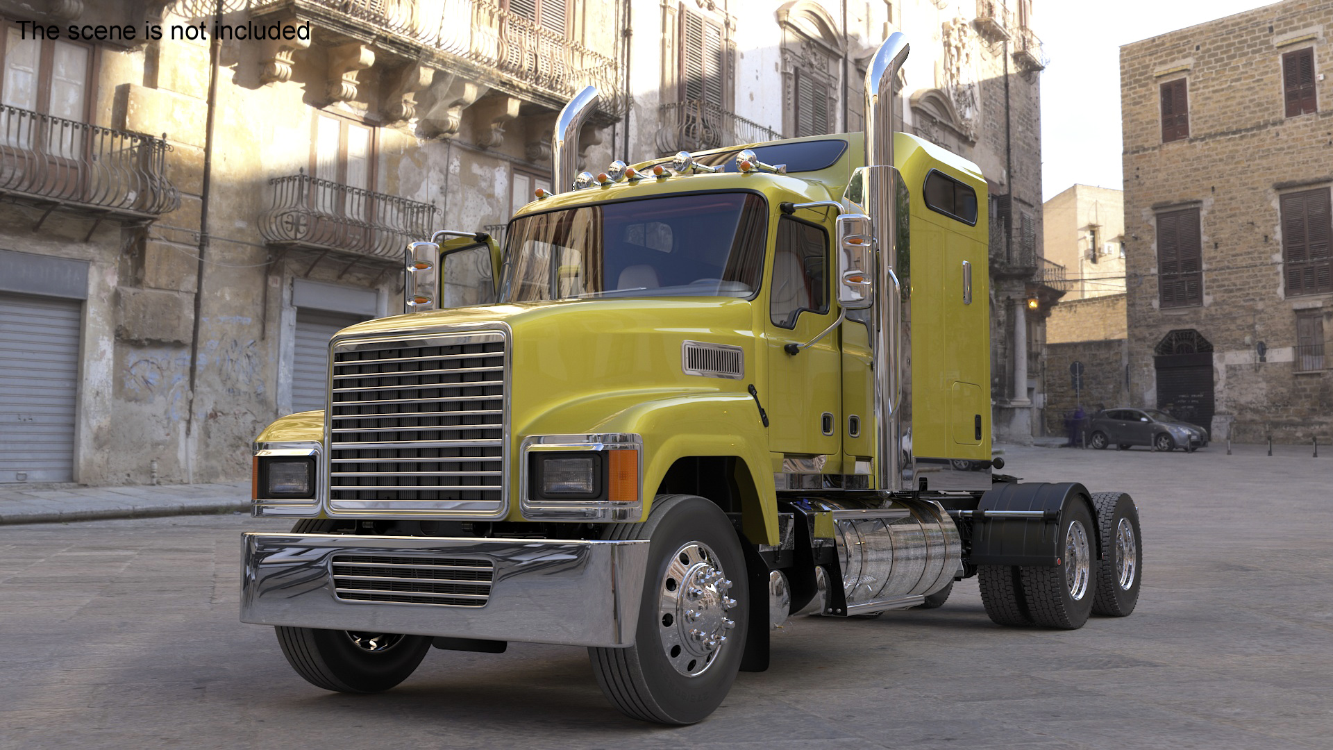 3D model Freight Truck Rigged