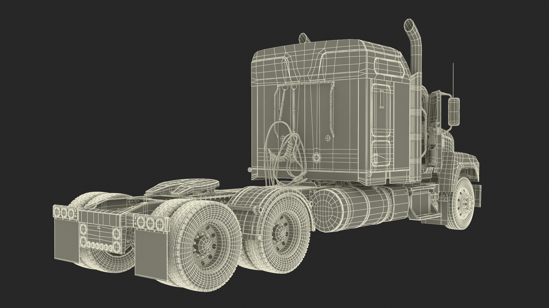 3D model Freight Truck Rigged