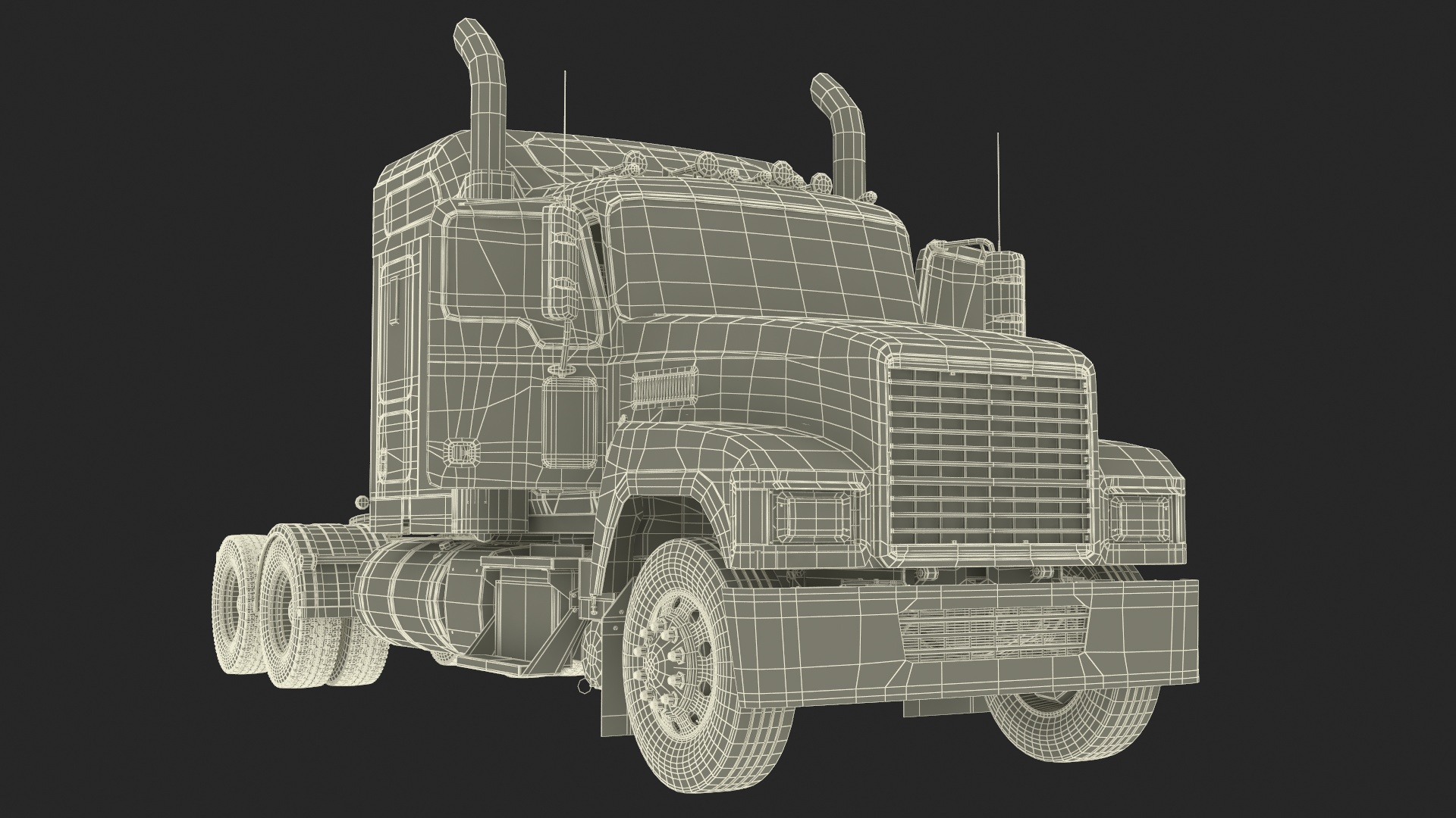 3D model Freight Truck Rigged
