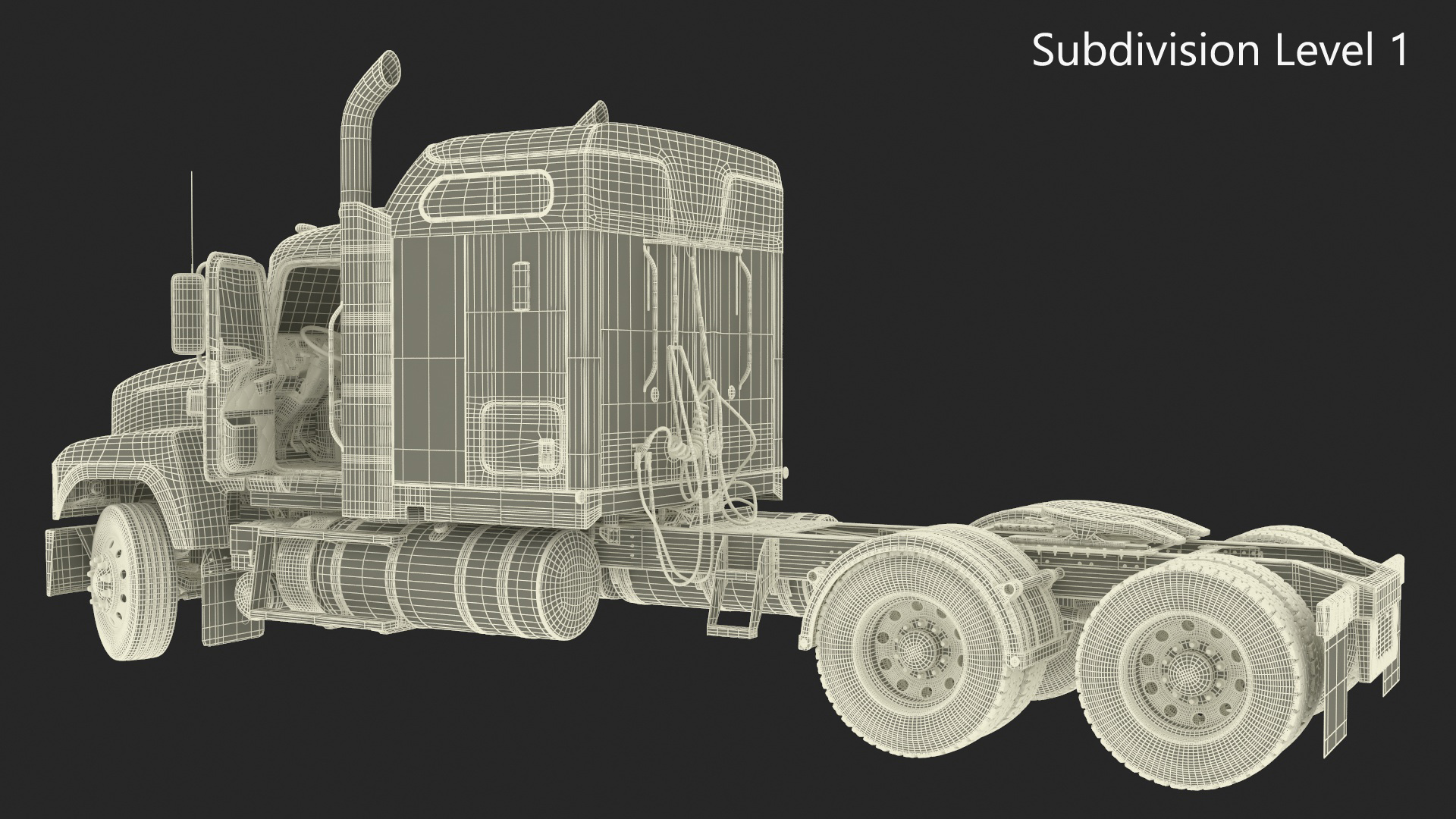 3D model Freight Truck Rigged