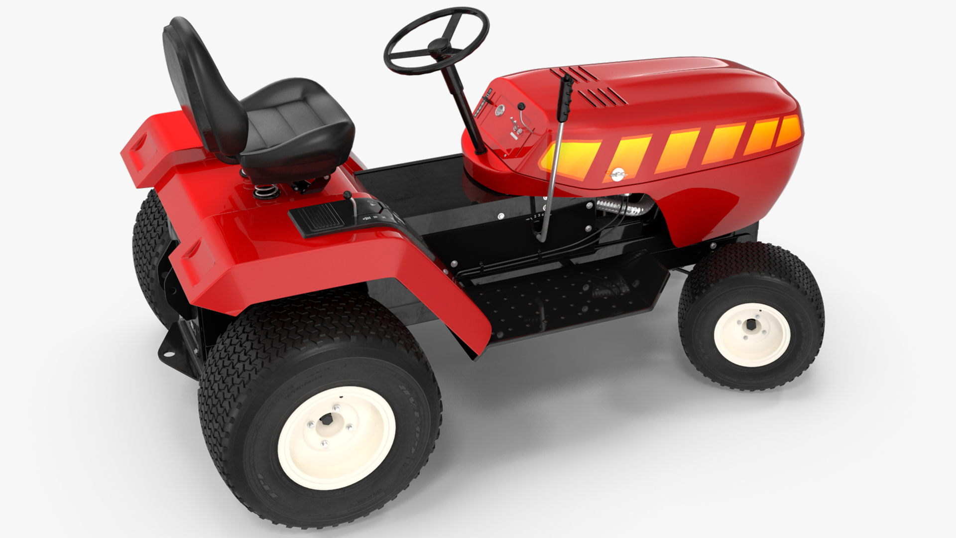 Mini Tractor Rigged 3D model