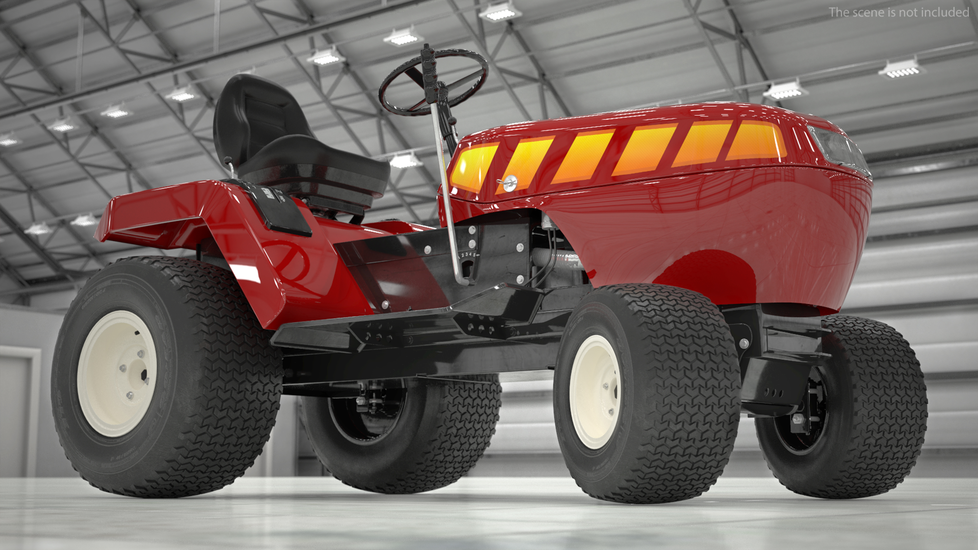 Mini Tractor Rigged 3D model