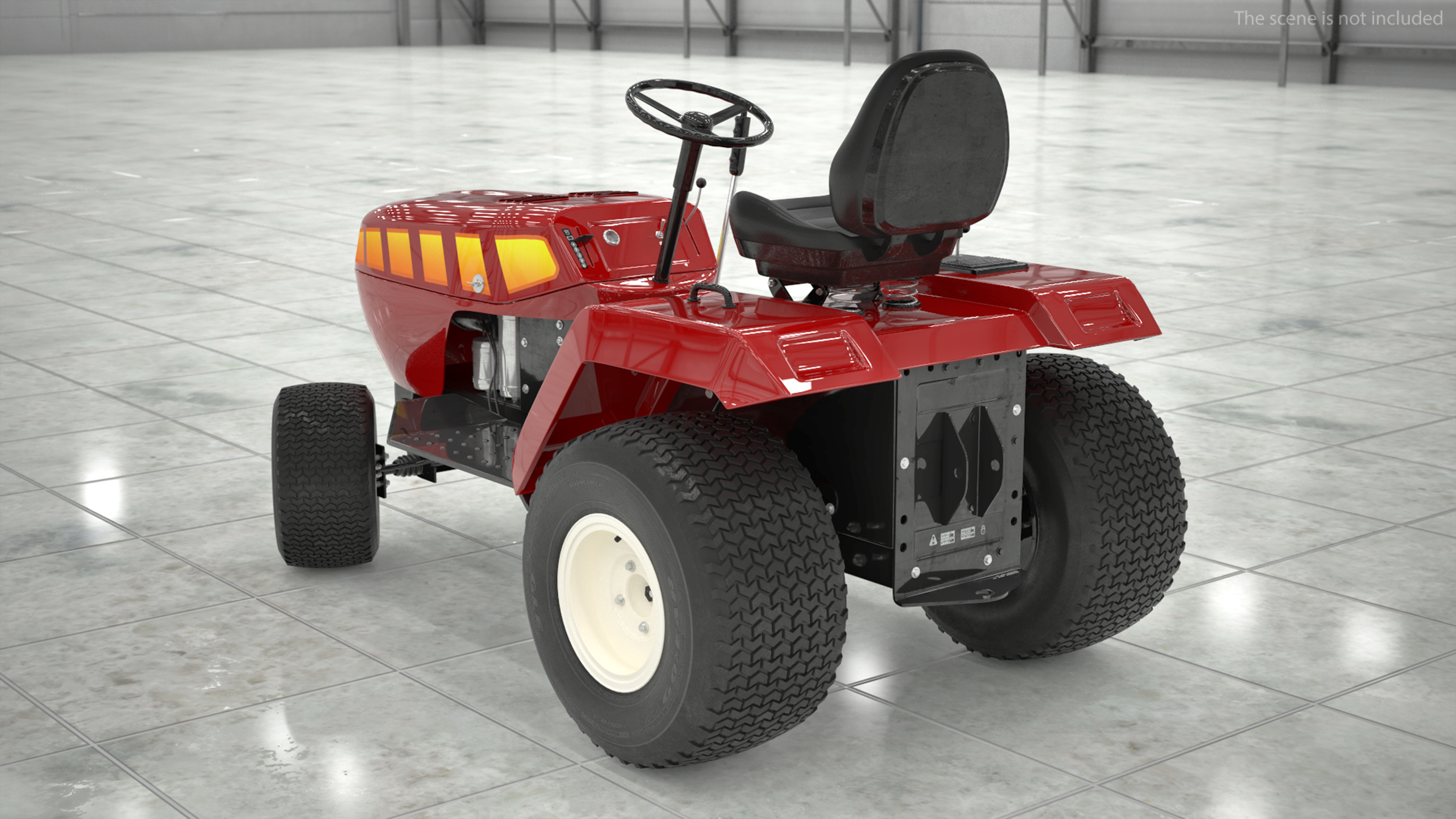 Mini Tractor Rigged 3D model