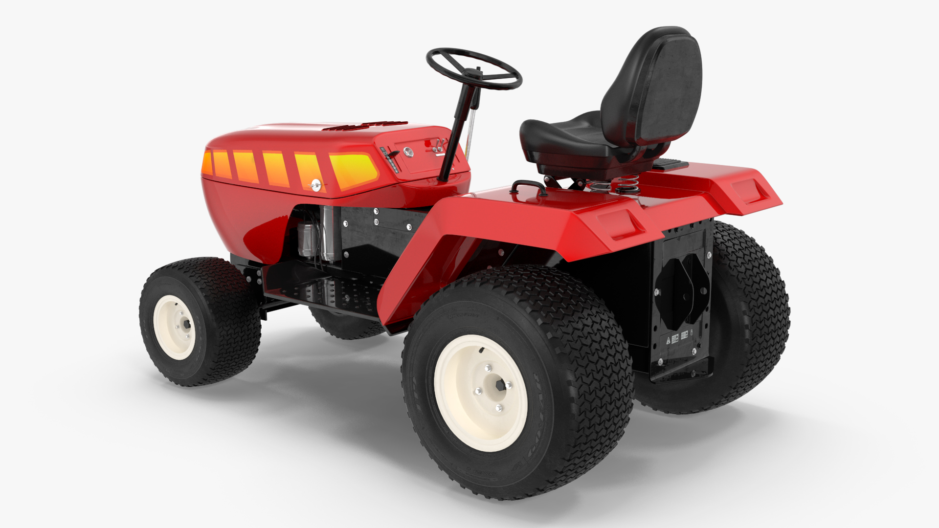 Mini Tractor Rigged 3D model