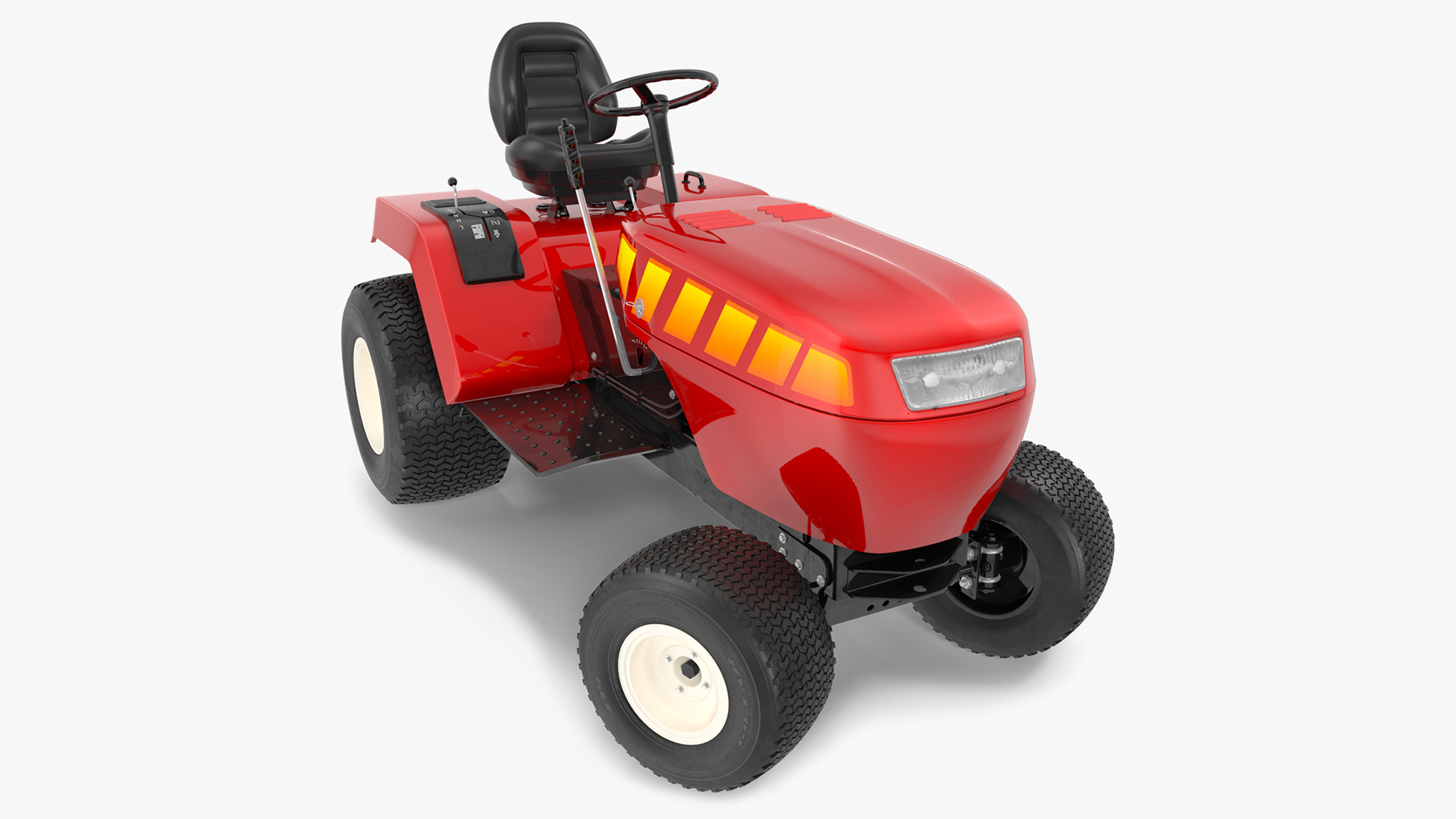 Mini Tractor Rigged 3D model