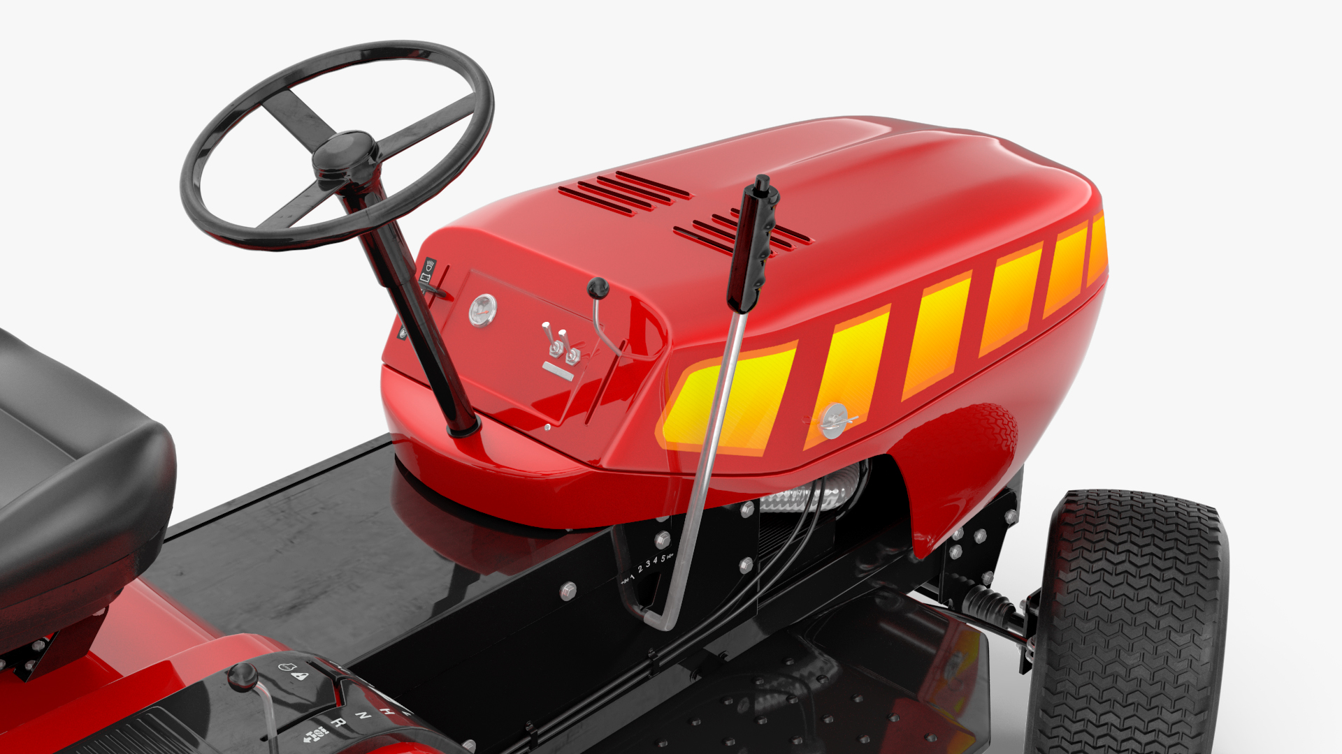 Mini Tractor Rigged 3D model