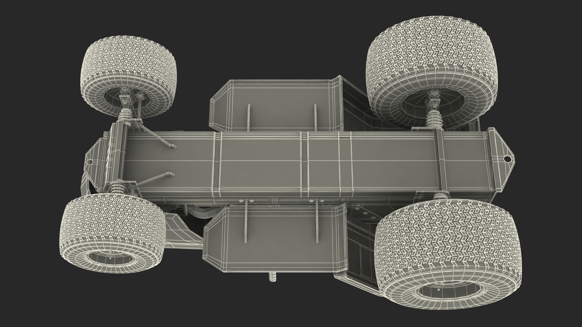 Mini Tractor Rigged 3D model