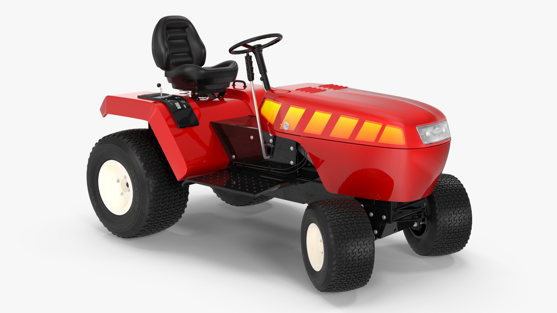 Mini Tractor Rigged 3D model