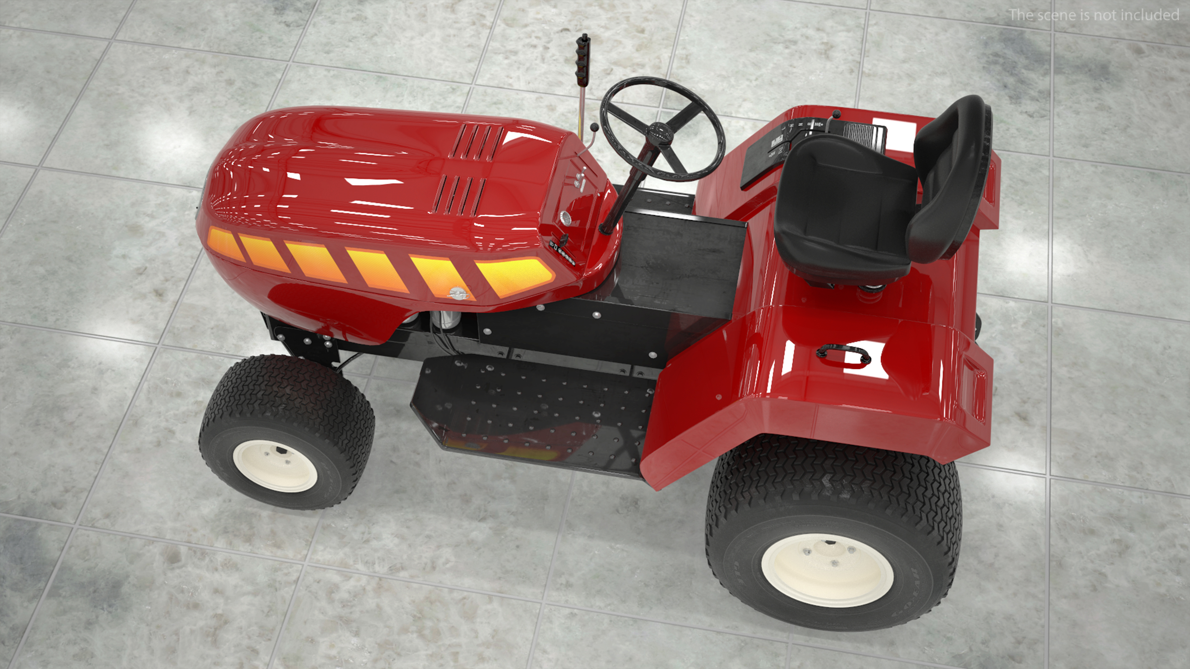 Mini Tractor Rigged 3D model